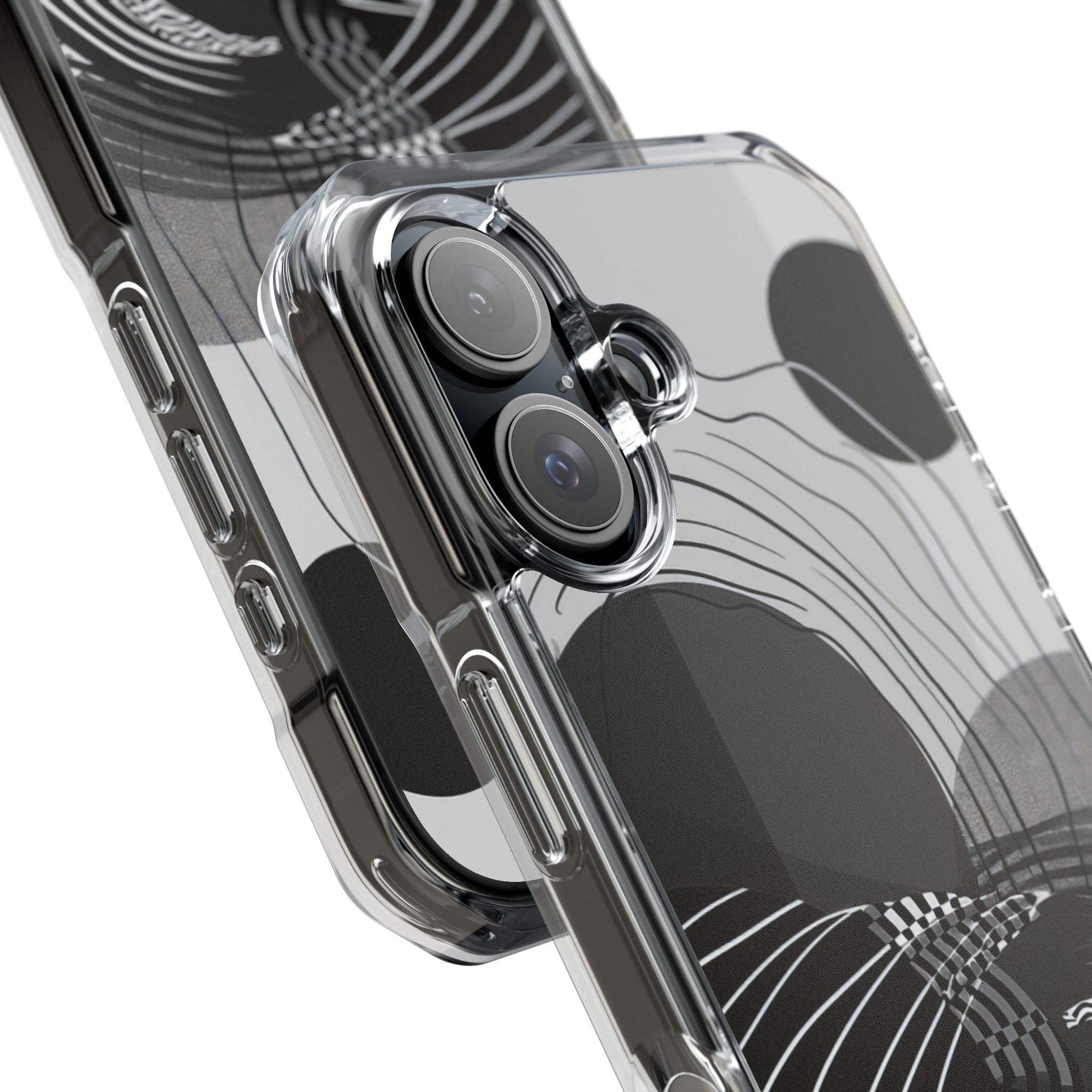 Monochrome Motion Flow iPhone 16 - Impact Clear+
