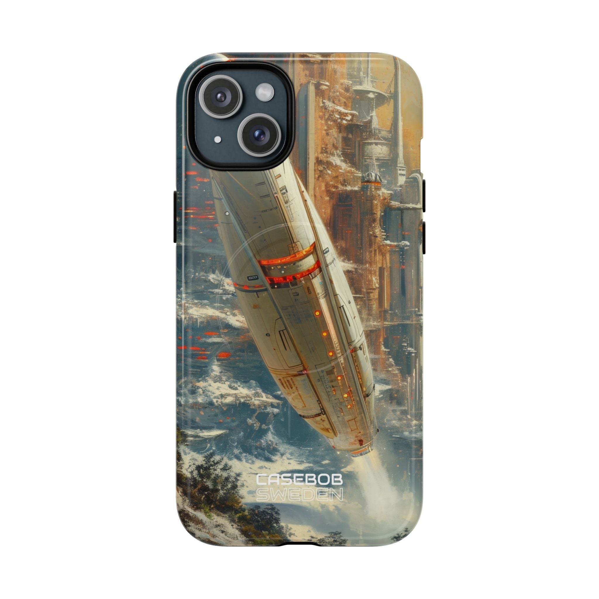 Futuristic Forest Voyage iPhone 15 - Tough+