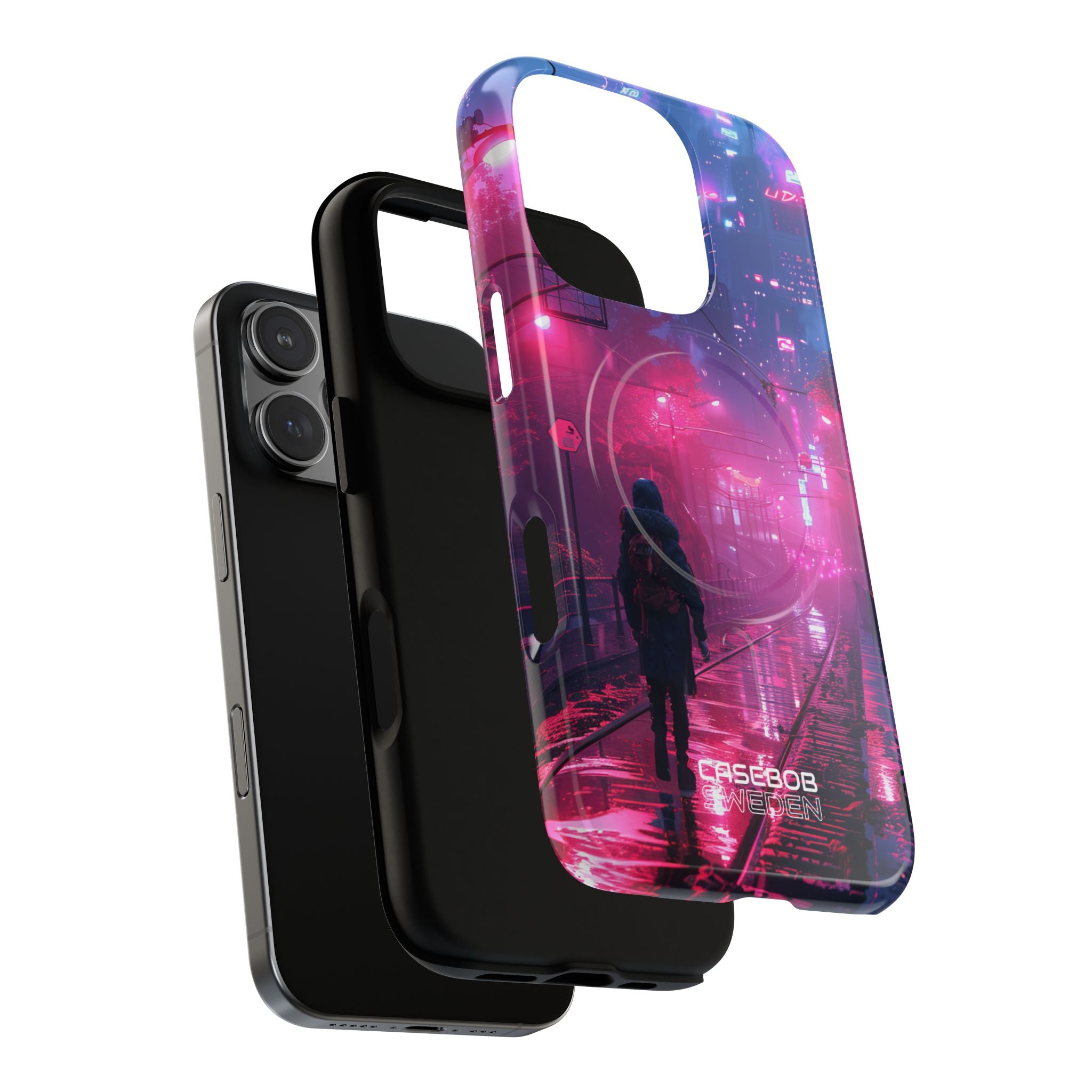 Neon Shadow City iPhone 16 - Tough+