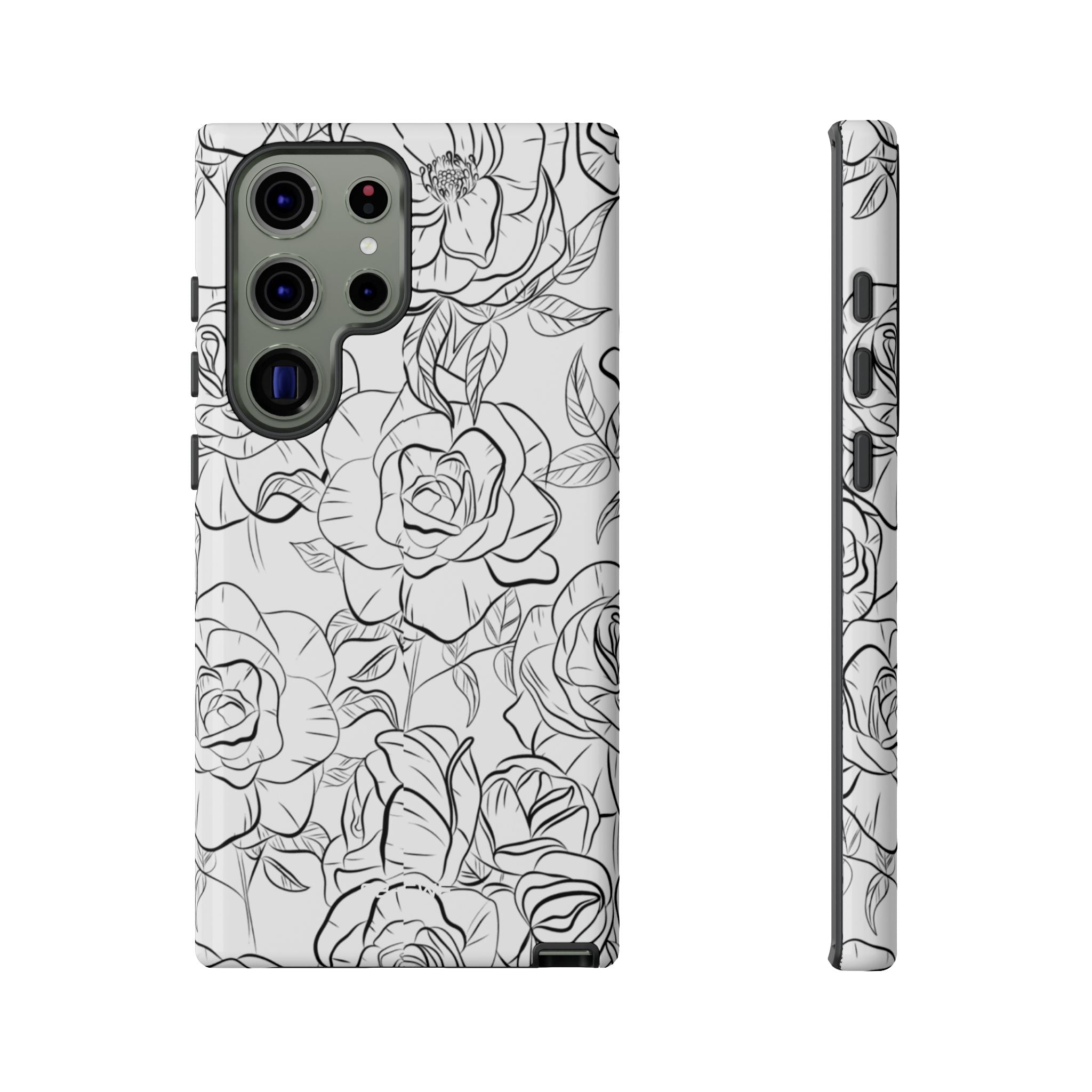 Intricate Rose Sketches - Samsung Case