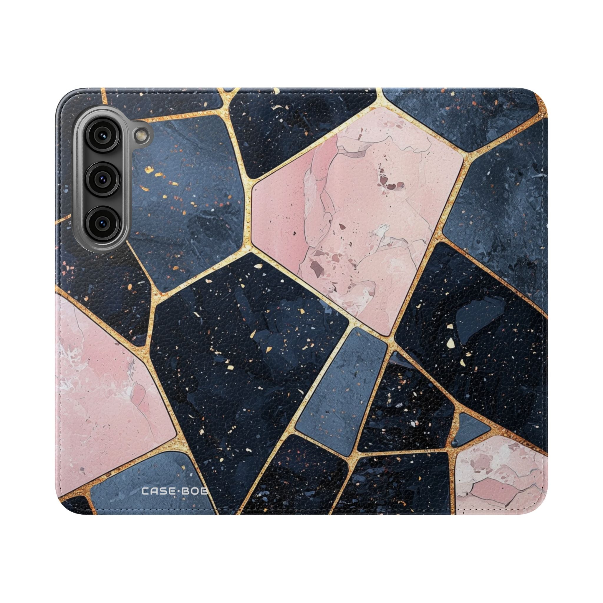 Golden Mosaic Navy - Samsung S23 Case - Wallet