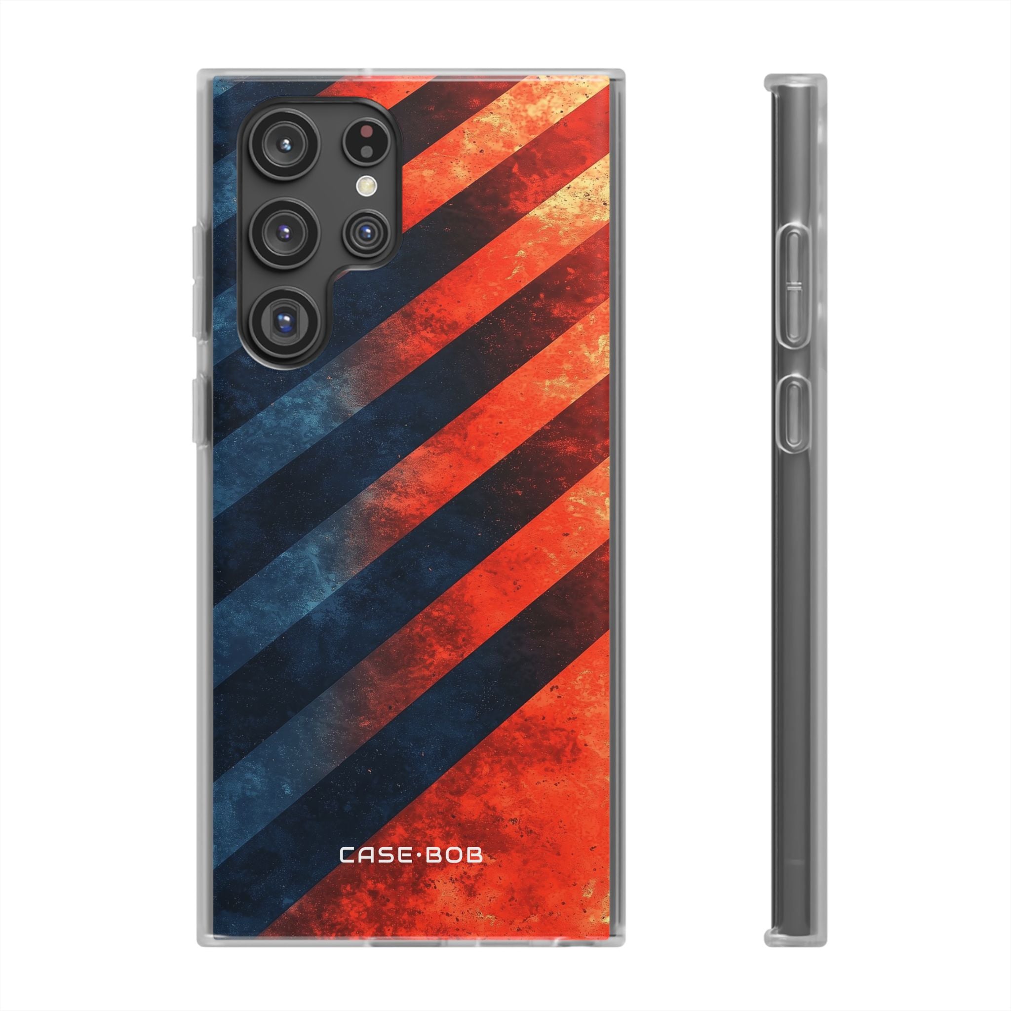 Diagonal Stripes Blaze Samsung S22 Ultra Case - Soft