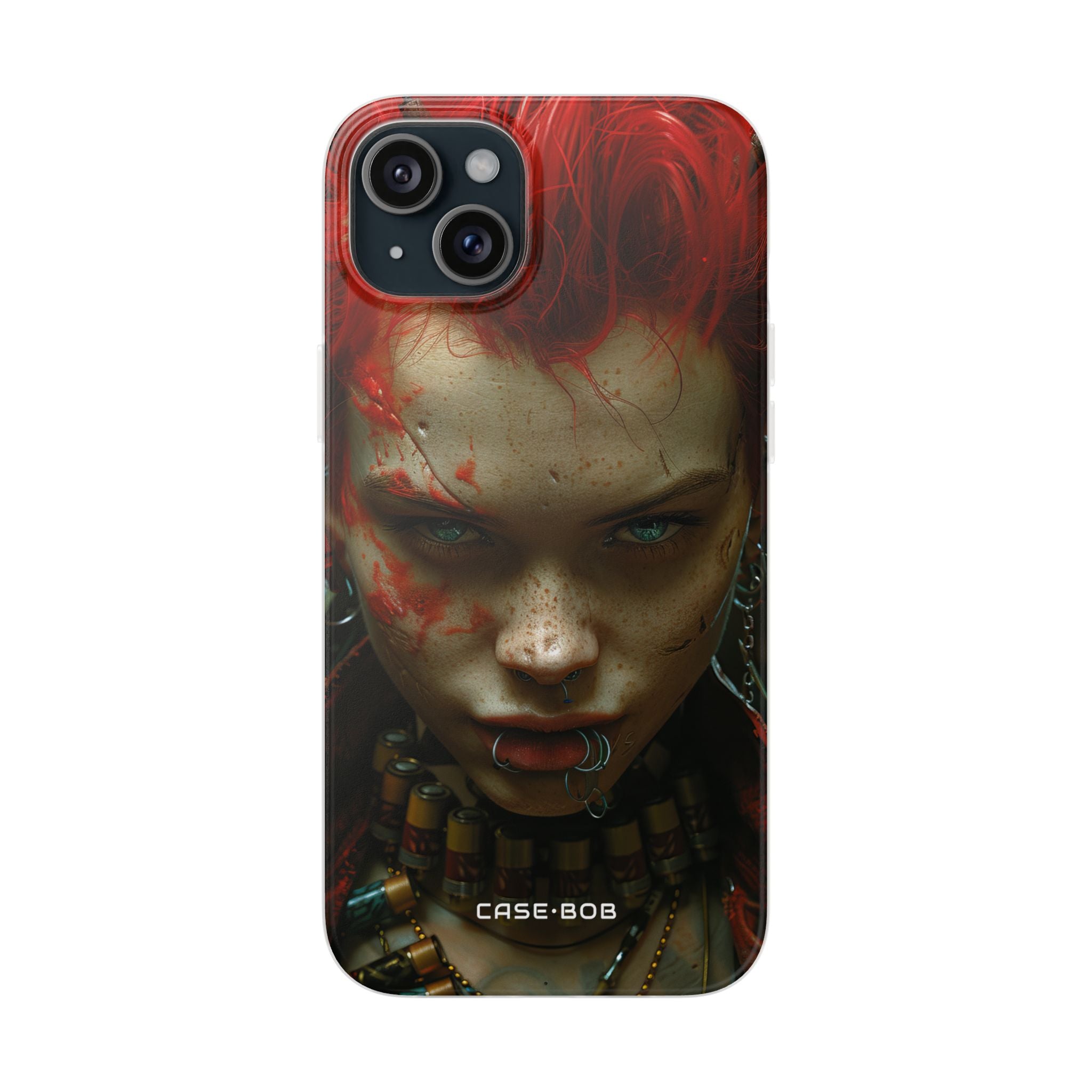 Red Spike Gaze iPhone 15 Plus Case - Soft