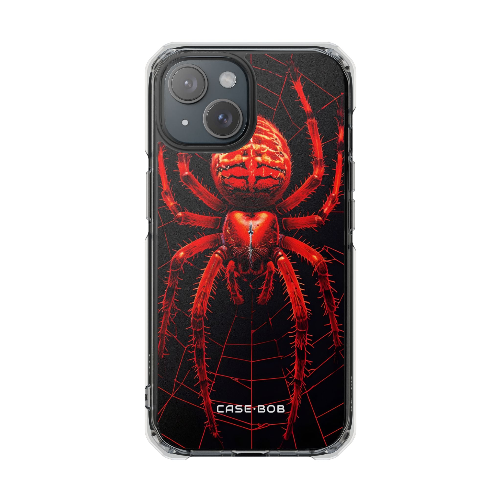 Crimson Spiderweb iPhone 15 Case - Impact