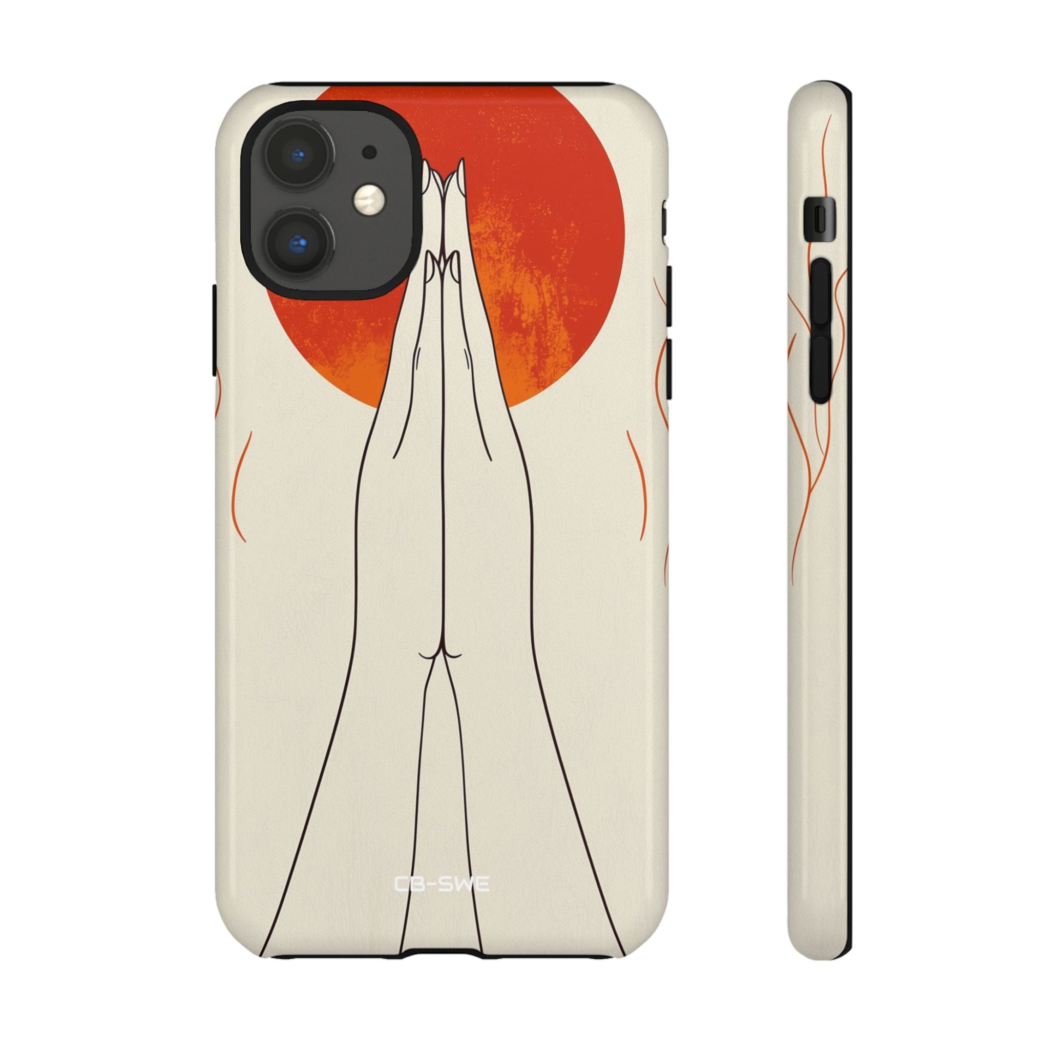Hands Embrace Sun - iPhone Case