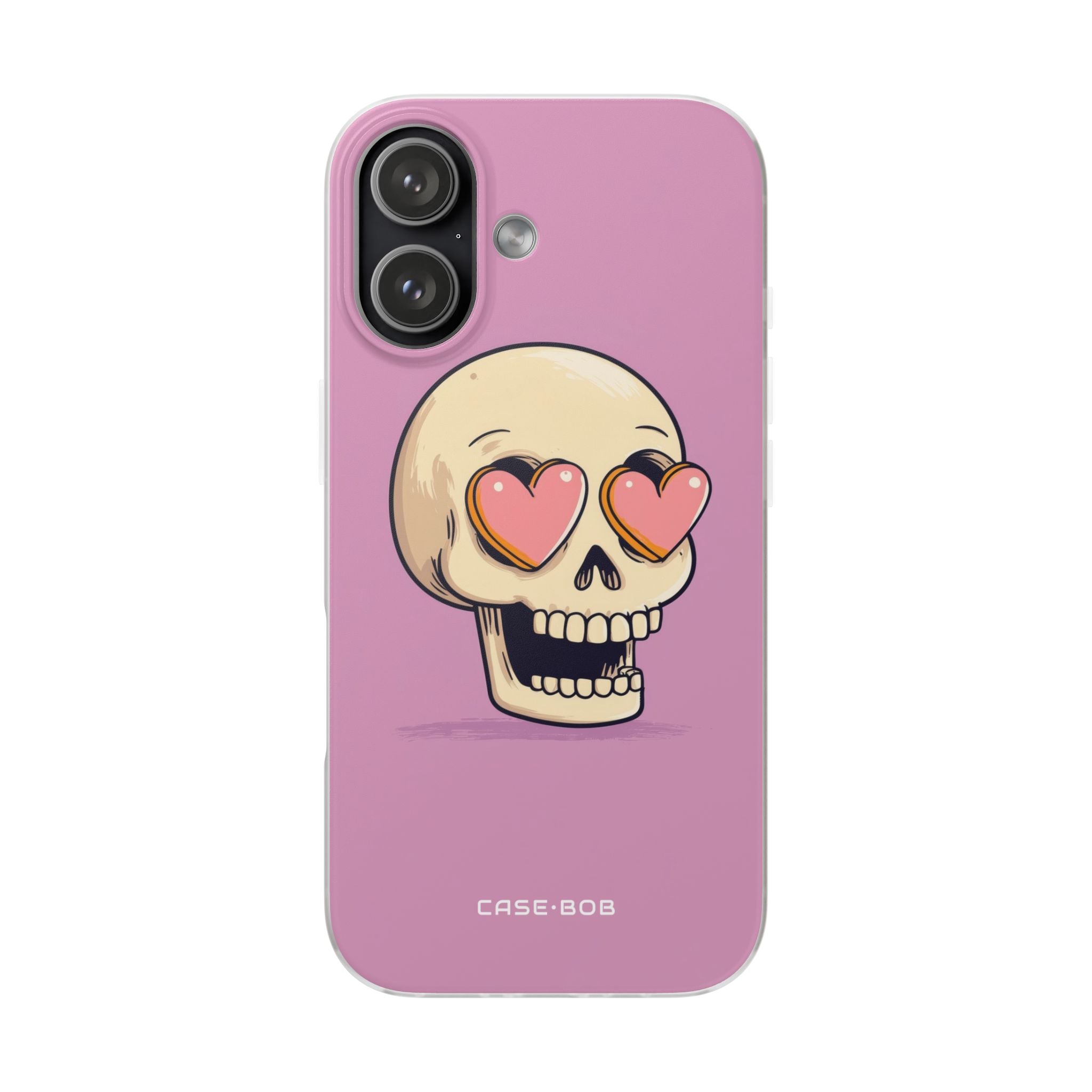 Heart Eyed Skull iPhone 17 Case - Soft