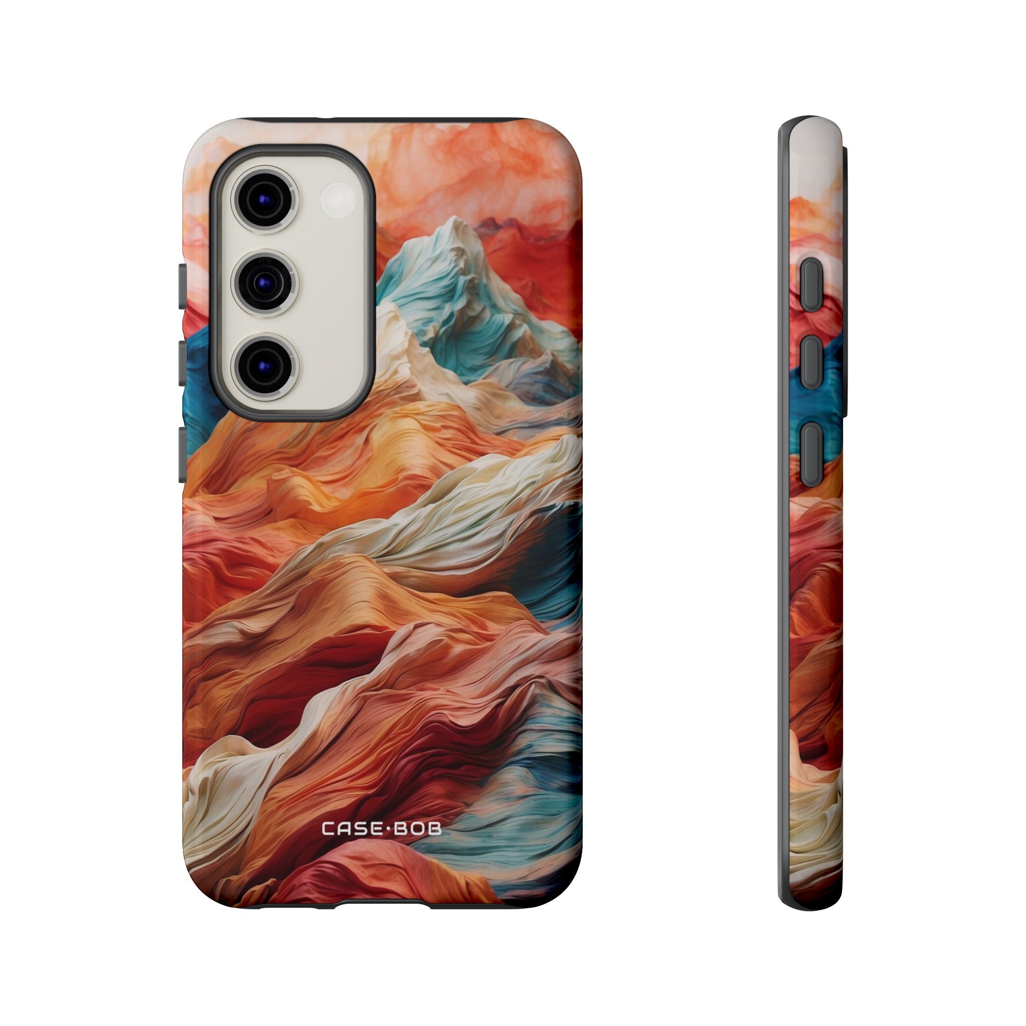 Fabric Peaks Cream Samsung S23 Case - Tough