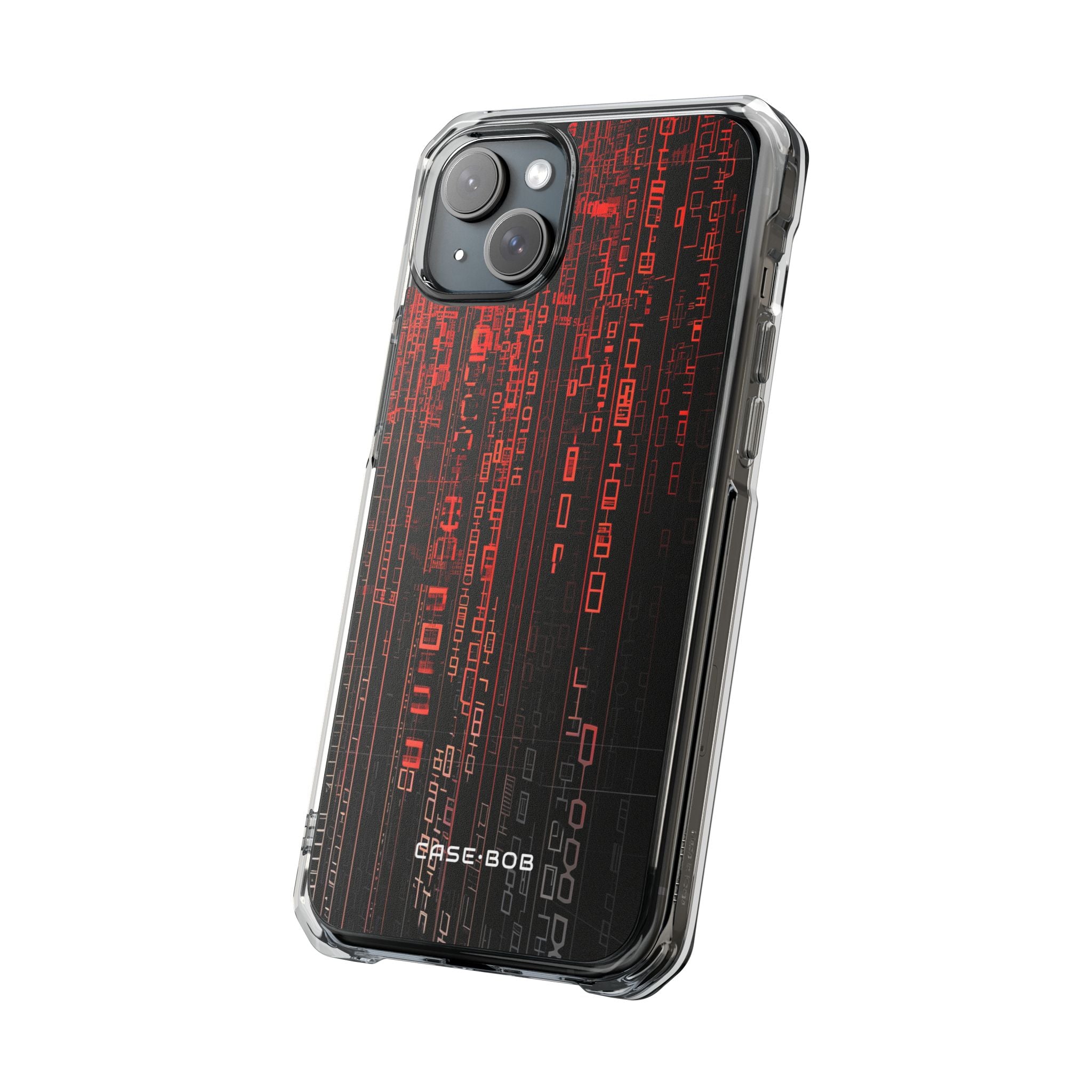Crimson Glyphs iPhone 15 Plus Case - Impact