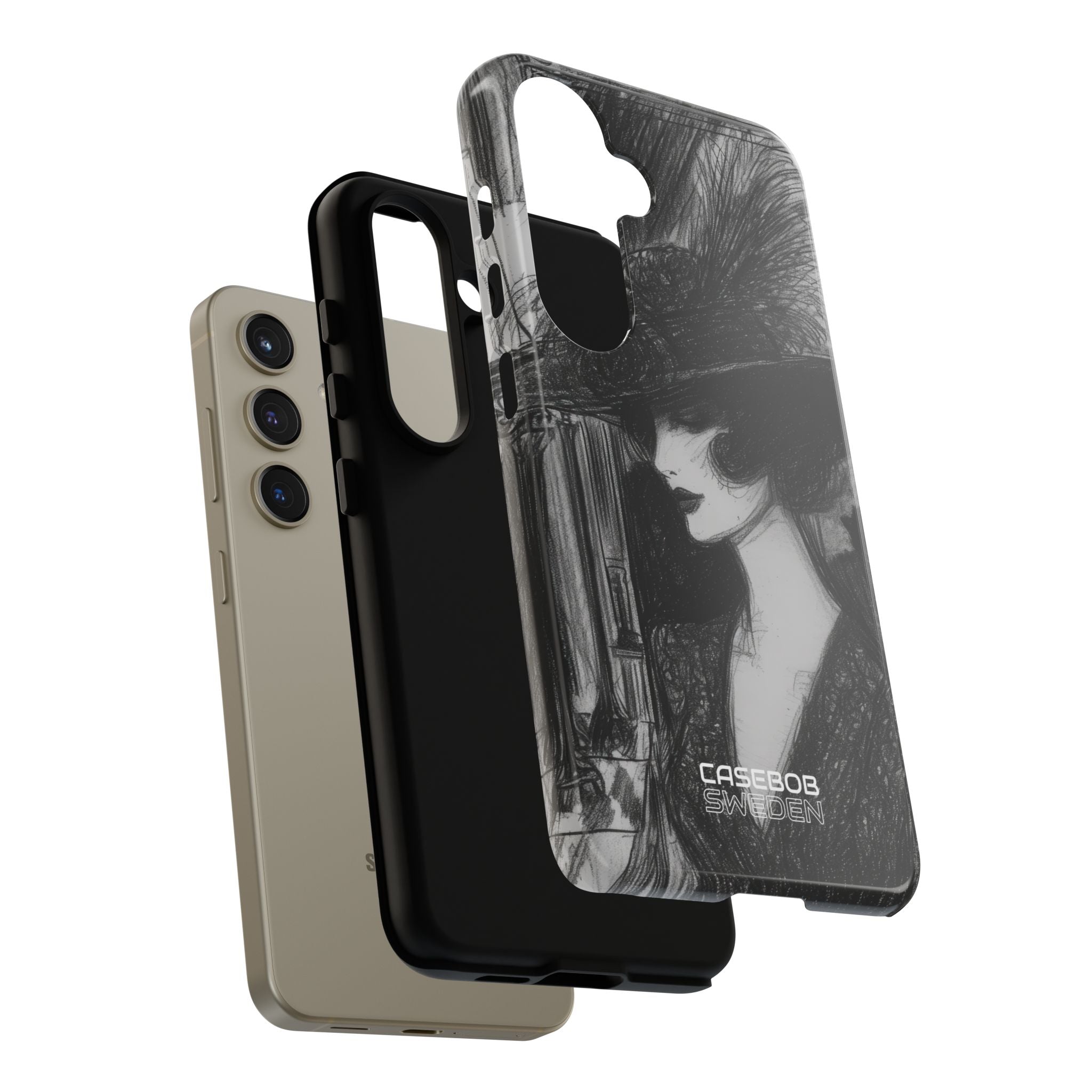 Vintage Feather Elegance Samsung S24 - Tough
