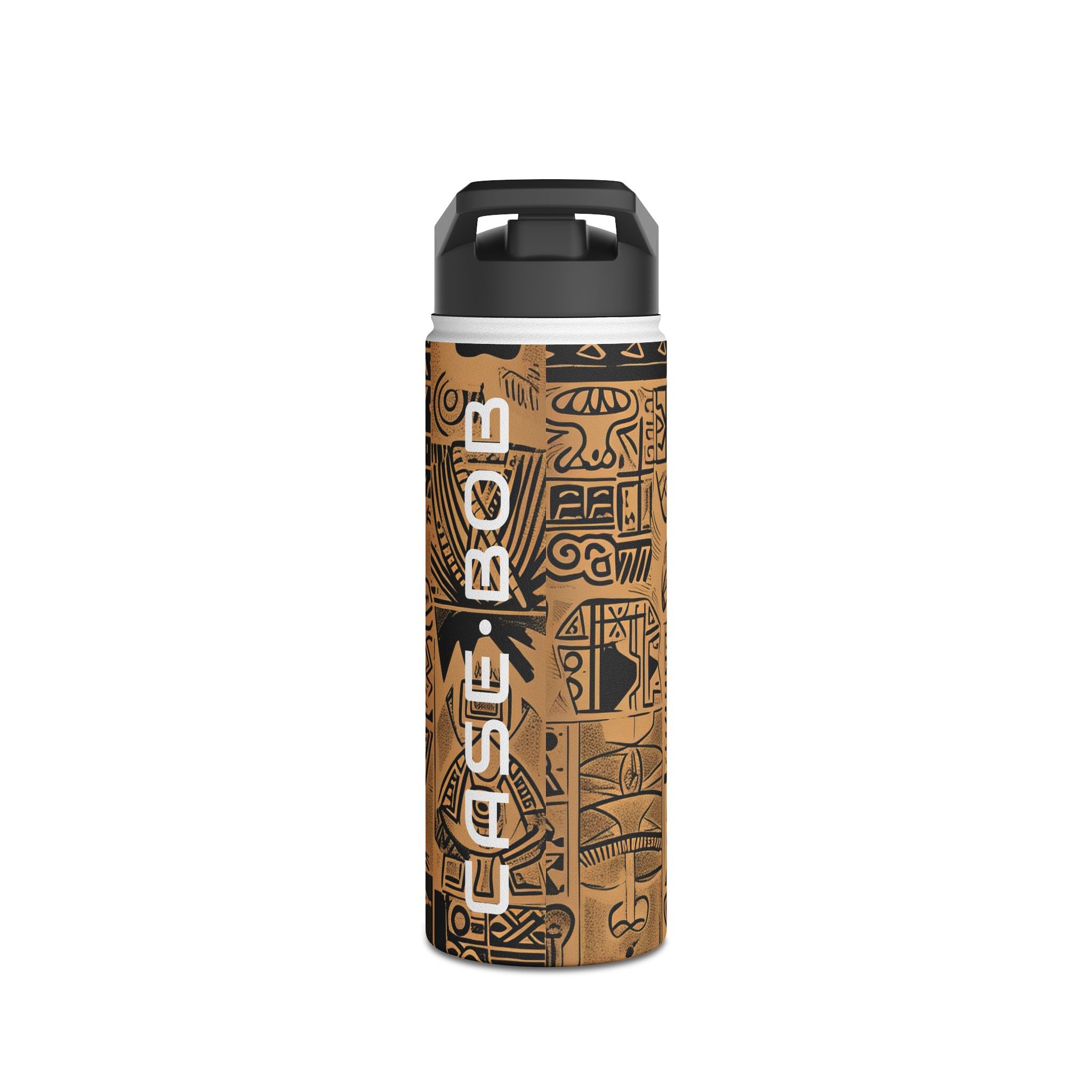 Celestial Faces Brown - Stainless Steel Water Bottle