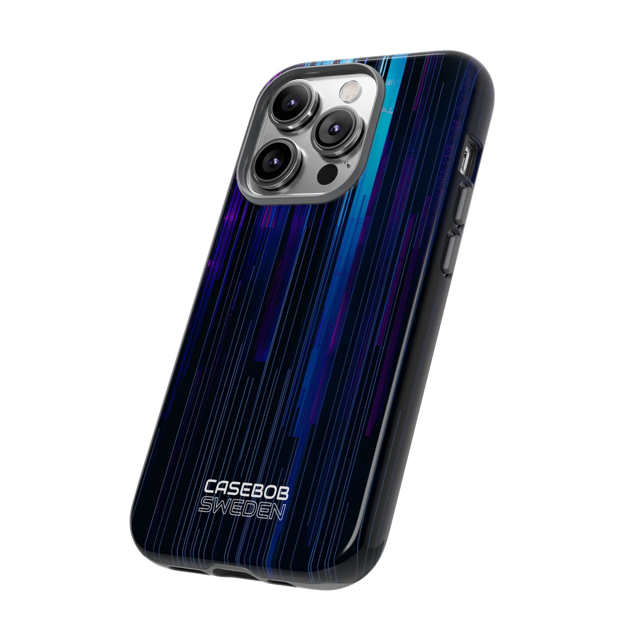 Neon Glitch Stripes iPhone 14 - Tough