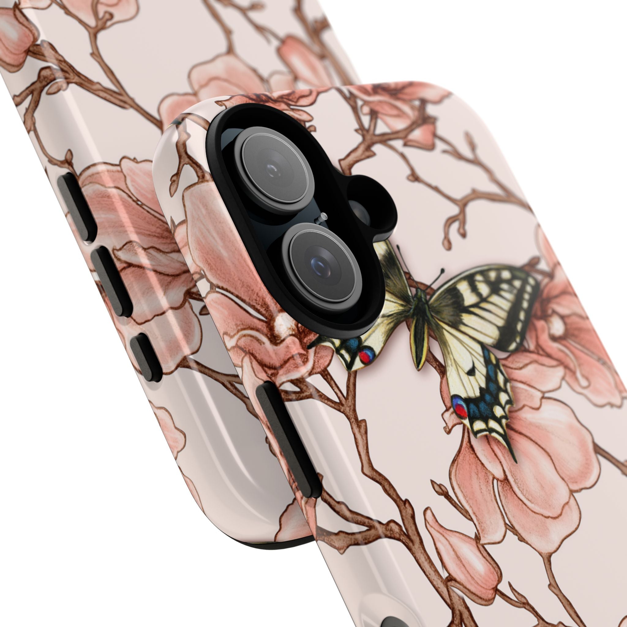 Butterflies and Magnolias Harmony - iPhone Case