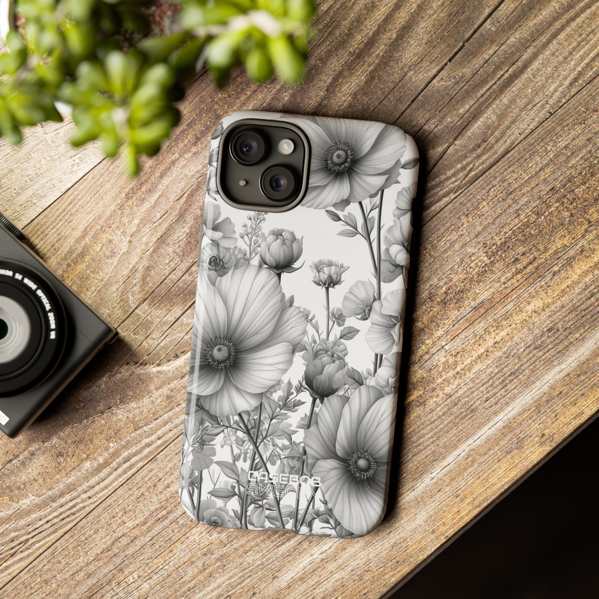 Vintage Floral Etching iPhone 15 - Robust