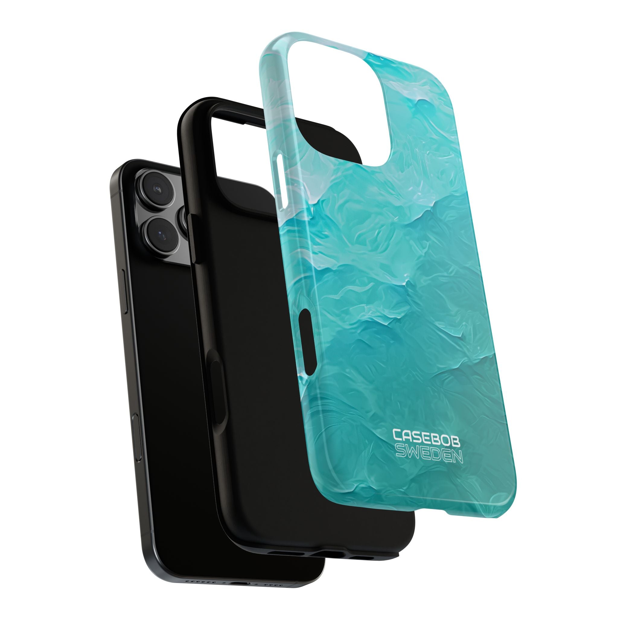 Soothing Aqua Currents iPhone 16 - Tough