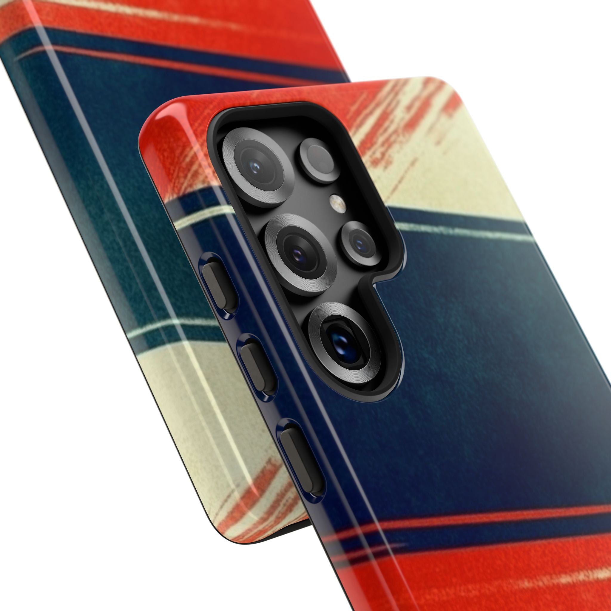 Blue Diagonal Motion Samsung S25 Ultra Case - Tough