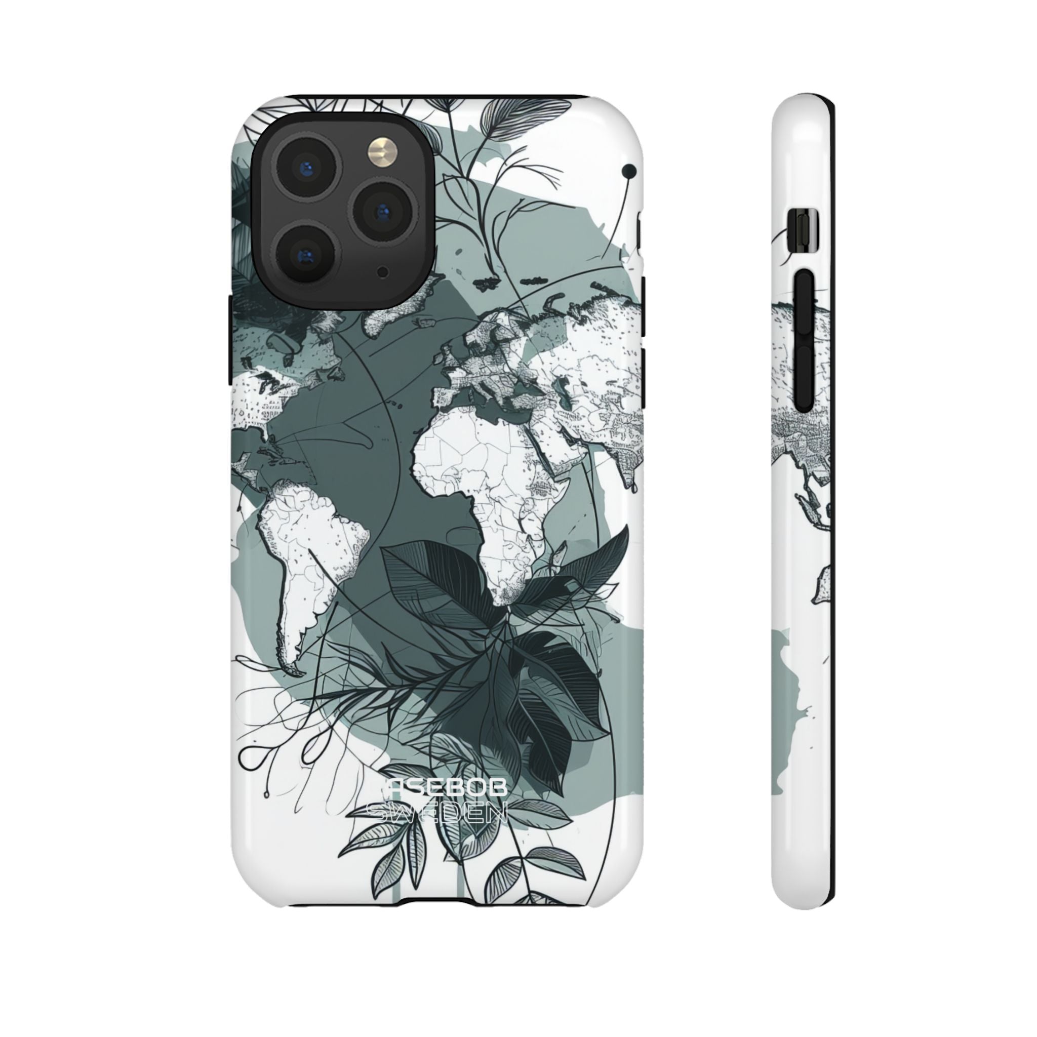 Botanical World Map iPhone 11 - Tough