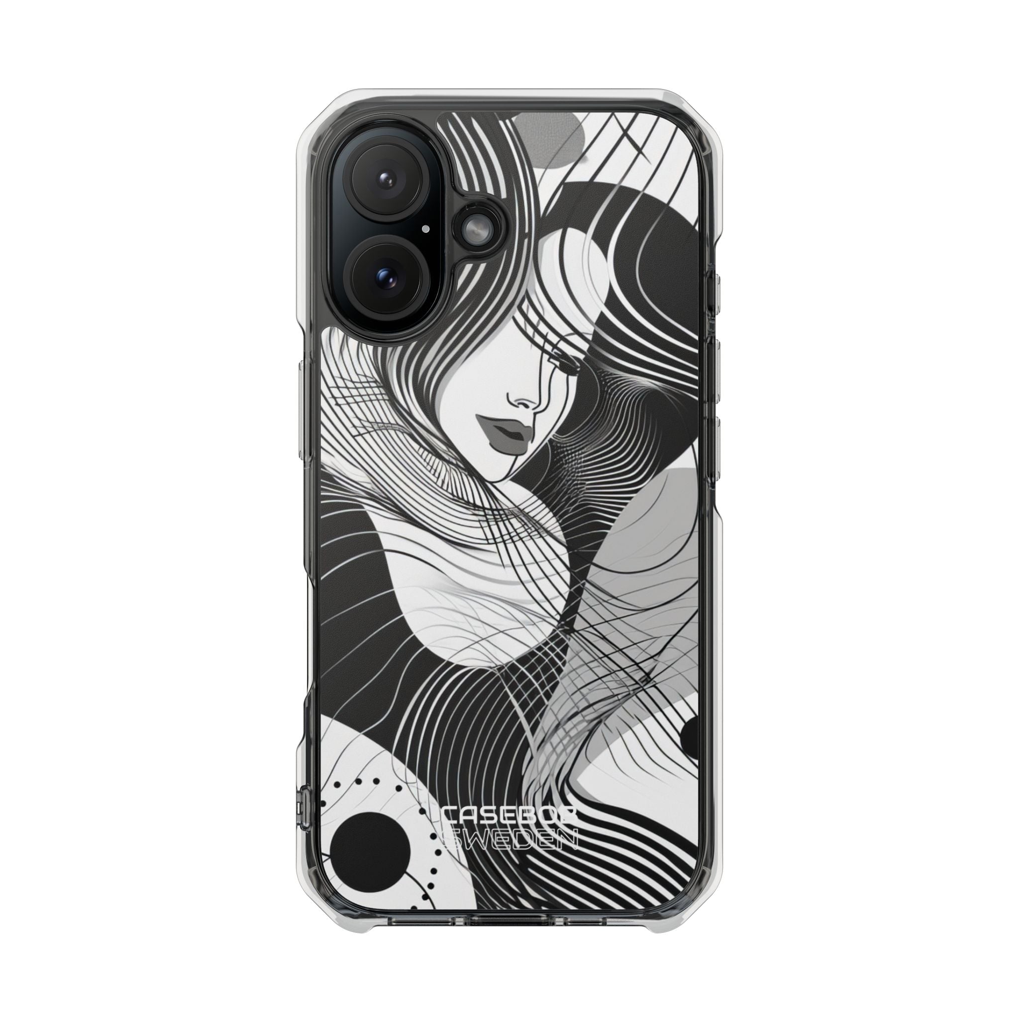 Orange Wave Motion iPhone 16 - Impact Clear+
