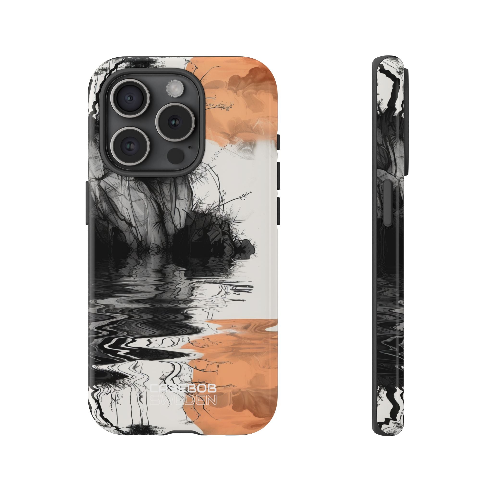 Riflesso della Luna Arancione iPhone 15 - Tough
