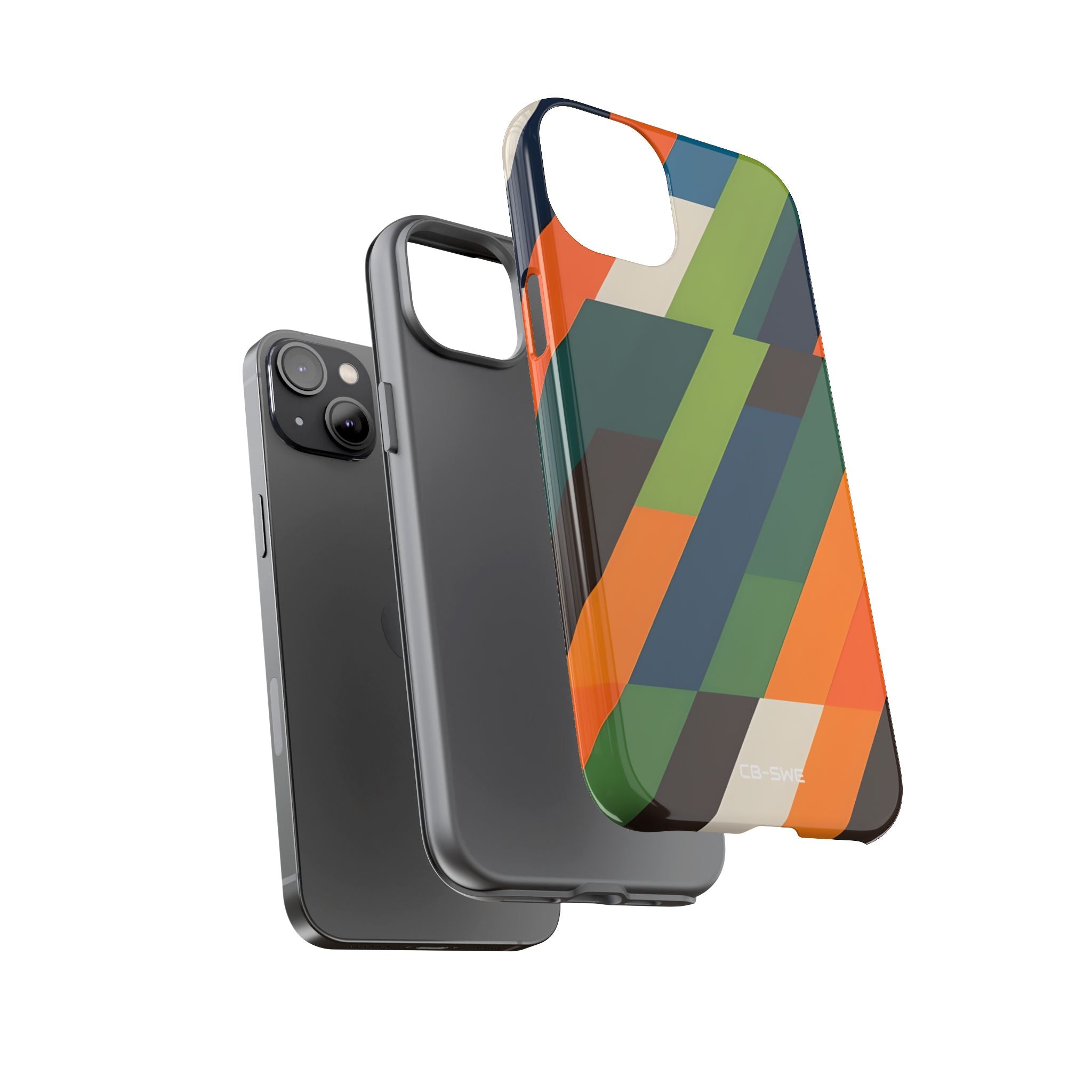 Geometric Color Intersection - iPhone Case