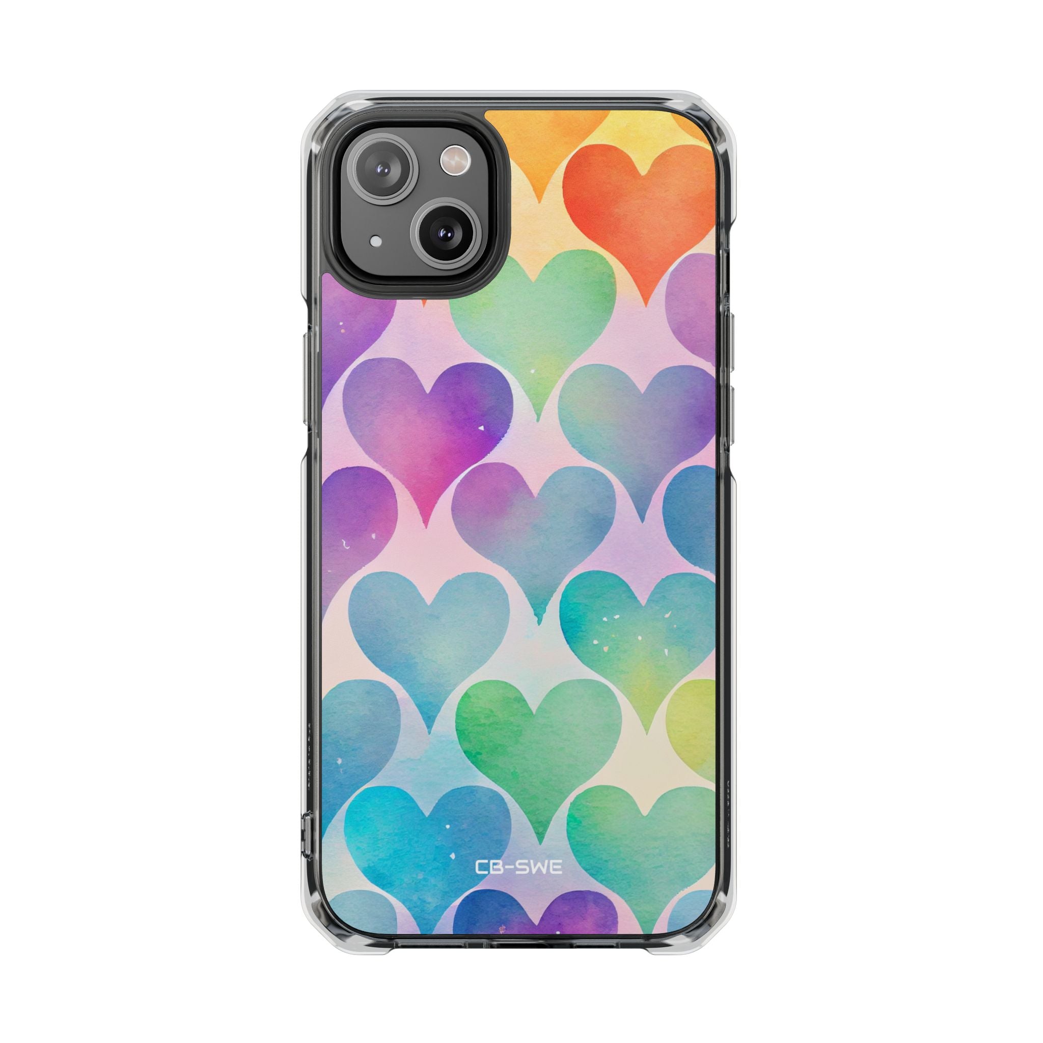Watercolor Heart Symphony iPhone Case - Impact