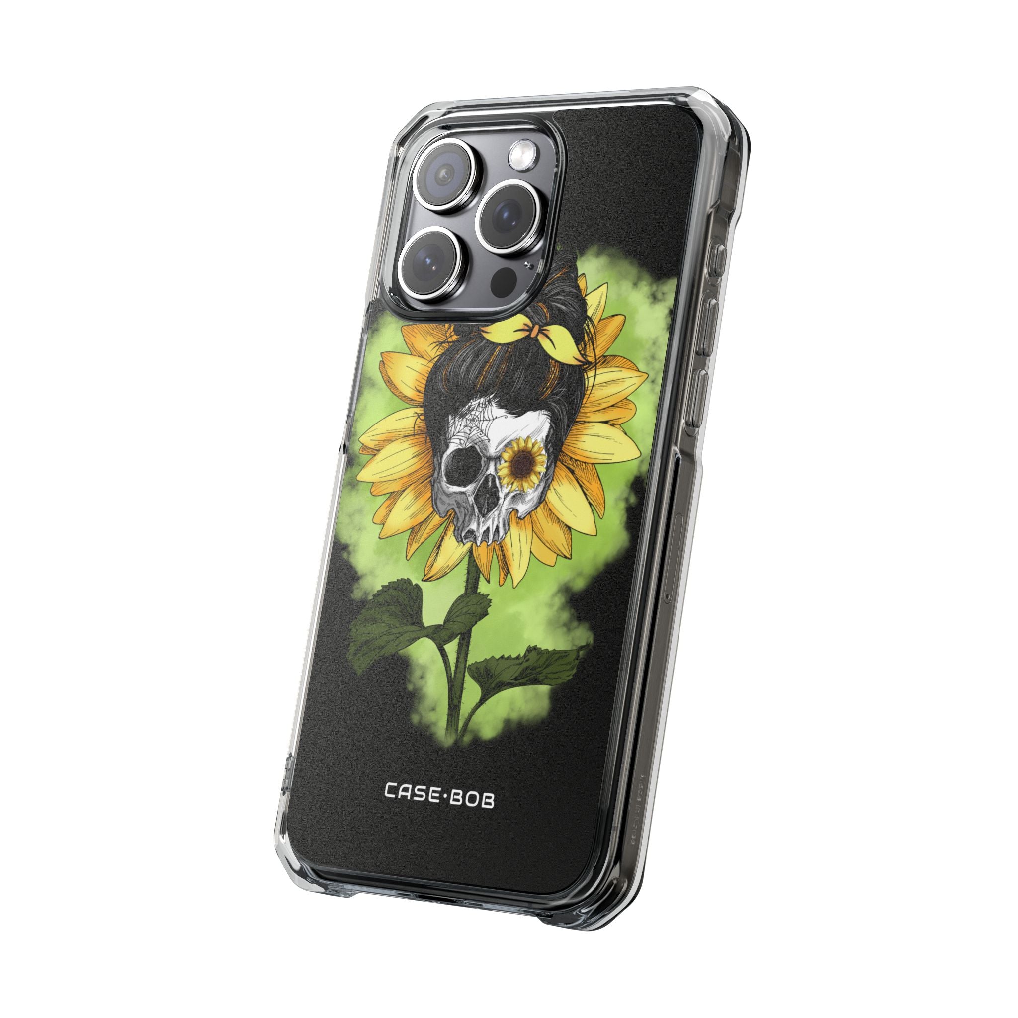 Sunflower Skull iPhone 15 Pro Max Case - Impact