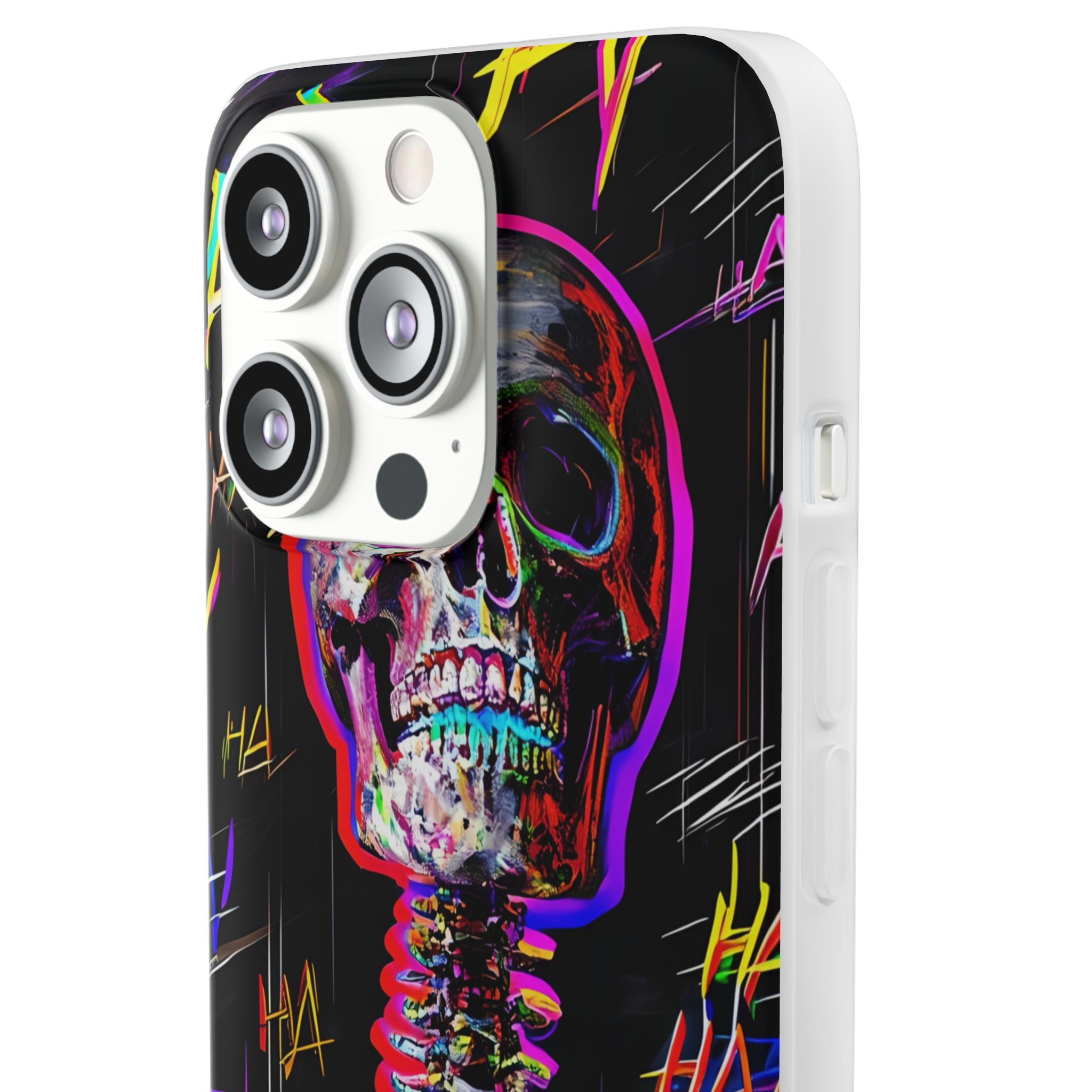 Neon Skeleton Laugh iPhone 13 Pro - Soft