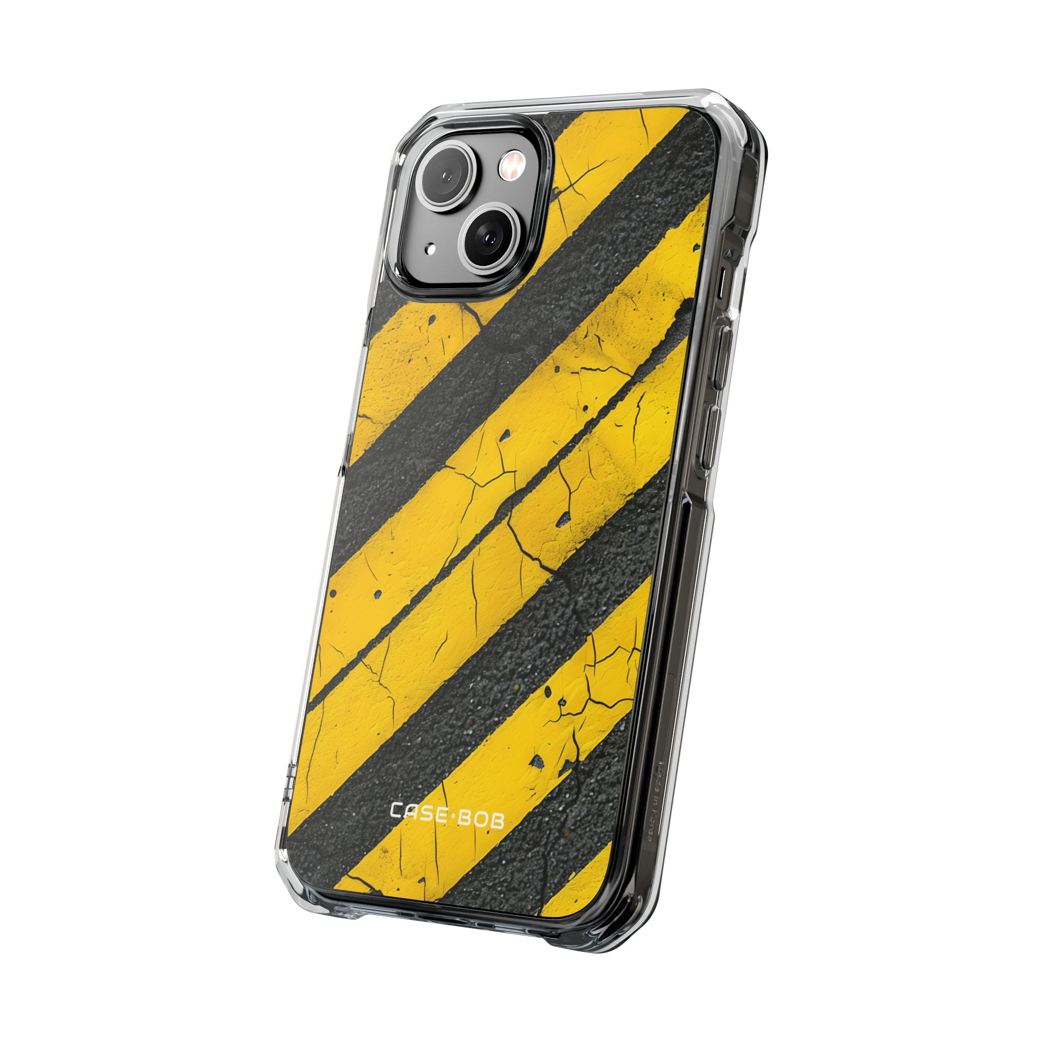 Yellow Stripe Distress iPhone 14 Case - Impact