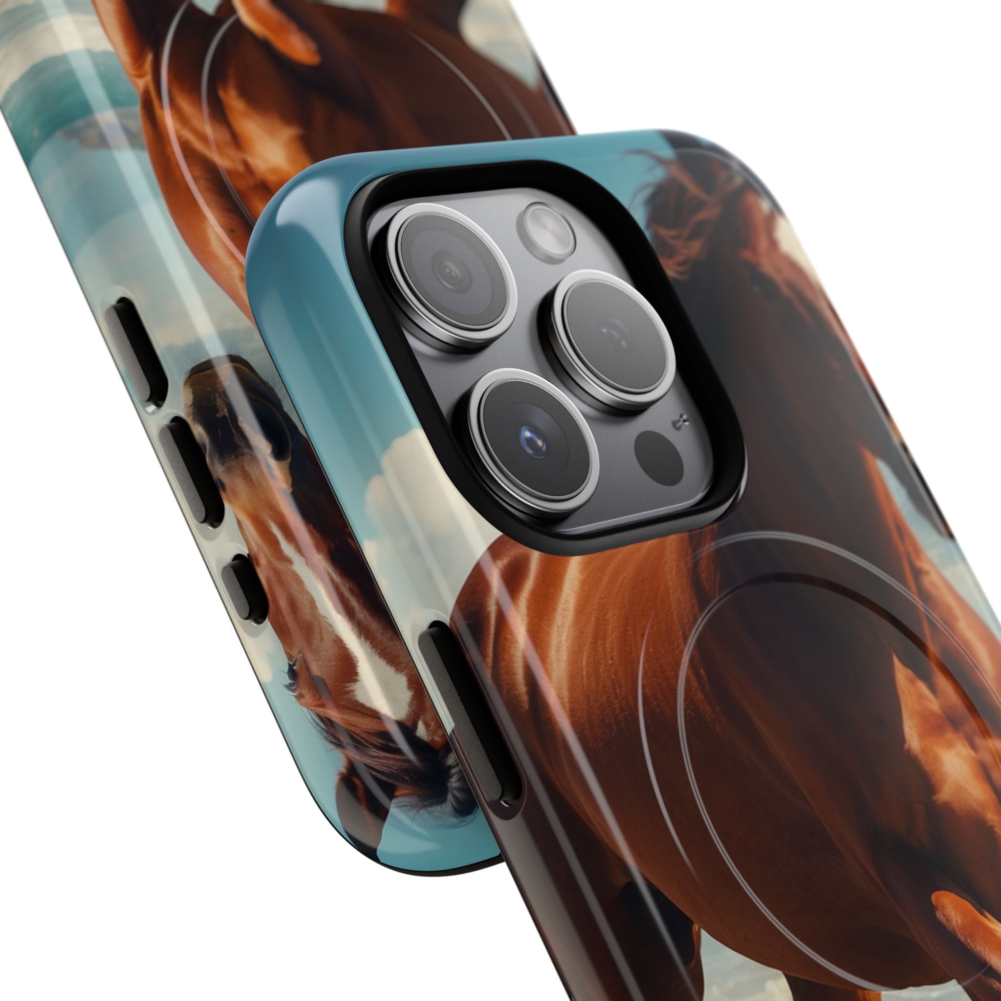 Blazing Horse iPhone 15 Pro Case - Tough+