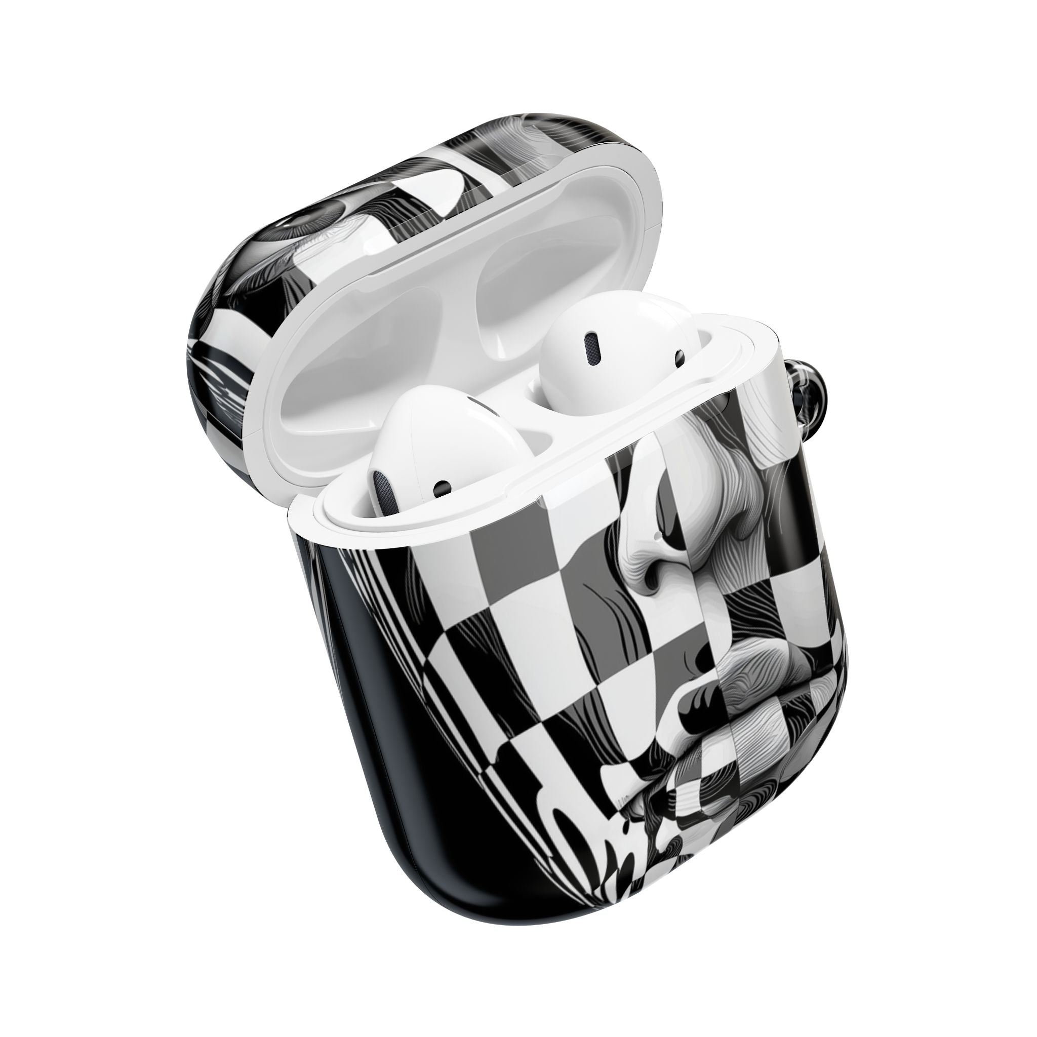 Mirrored Checkerboard Face - AirPods Case