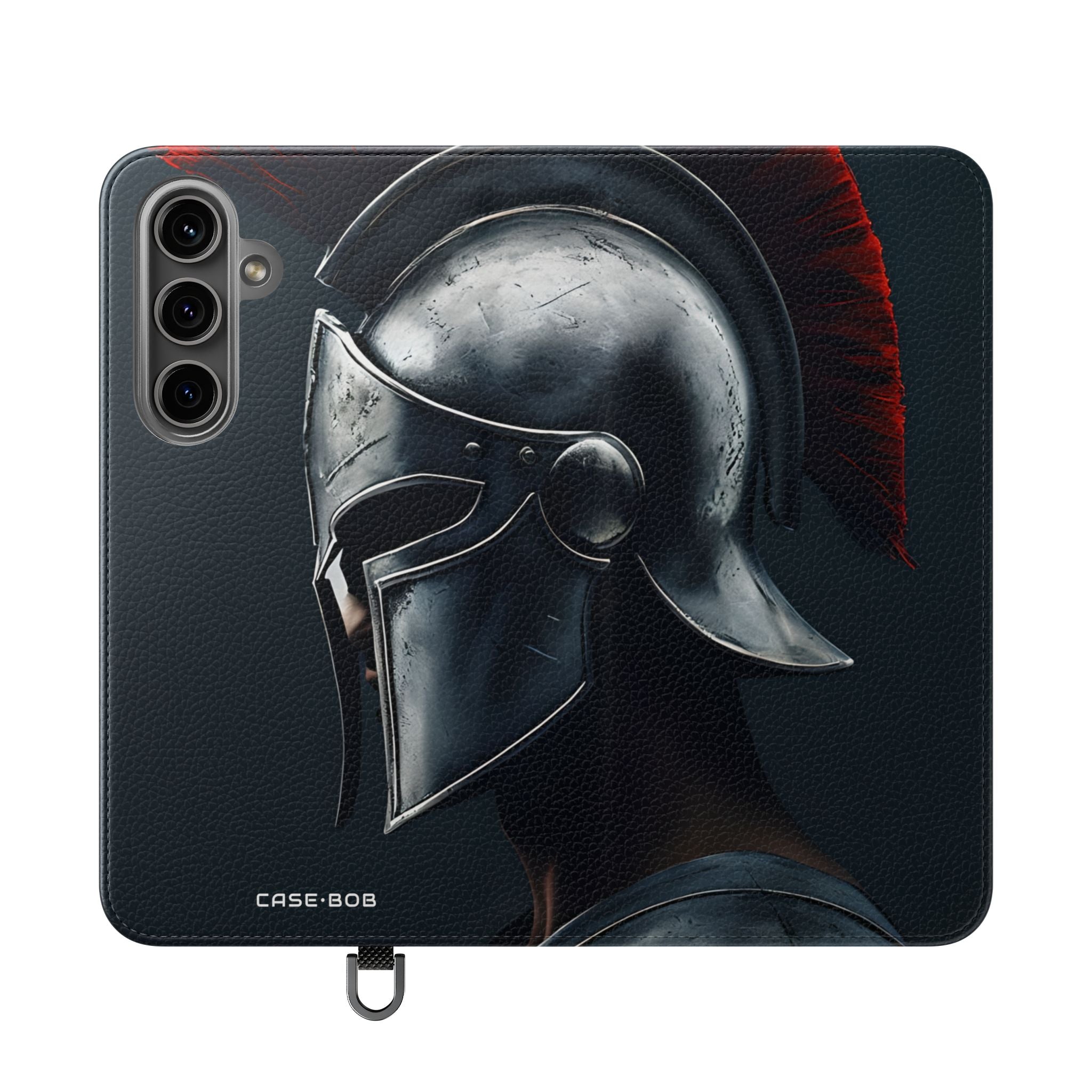 Hopeinen Spartan - Samsung S24 Plus -lompakkokotelo