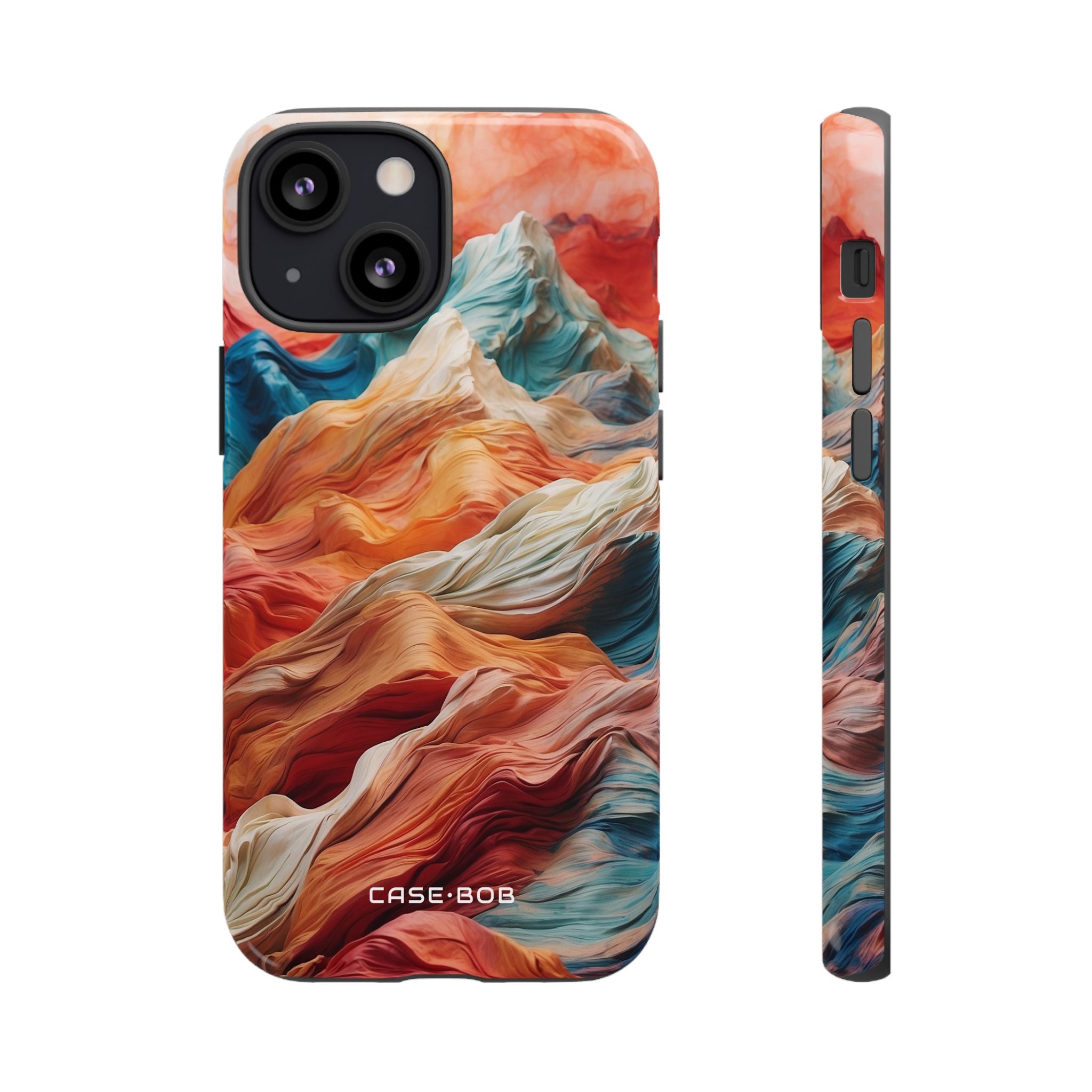 Fabric Peaks Cream iPhone 13 Mini Case - Tough
