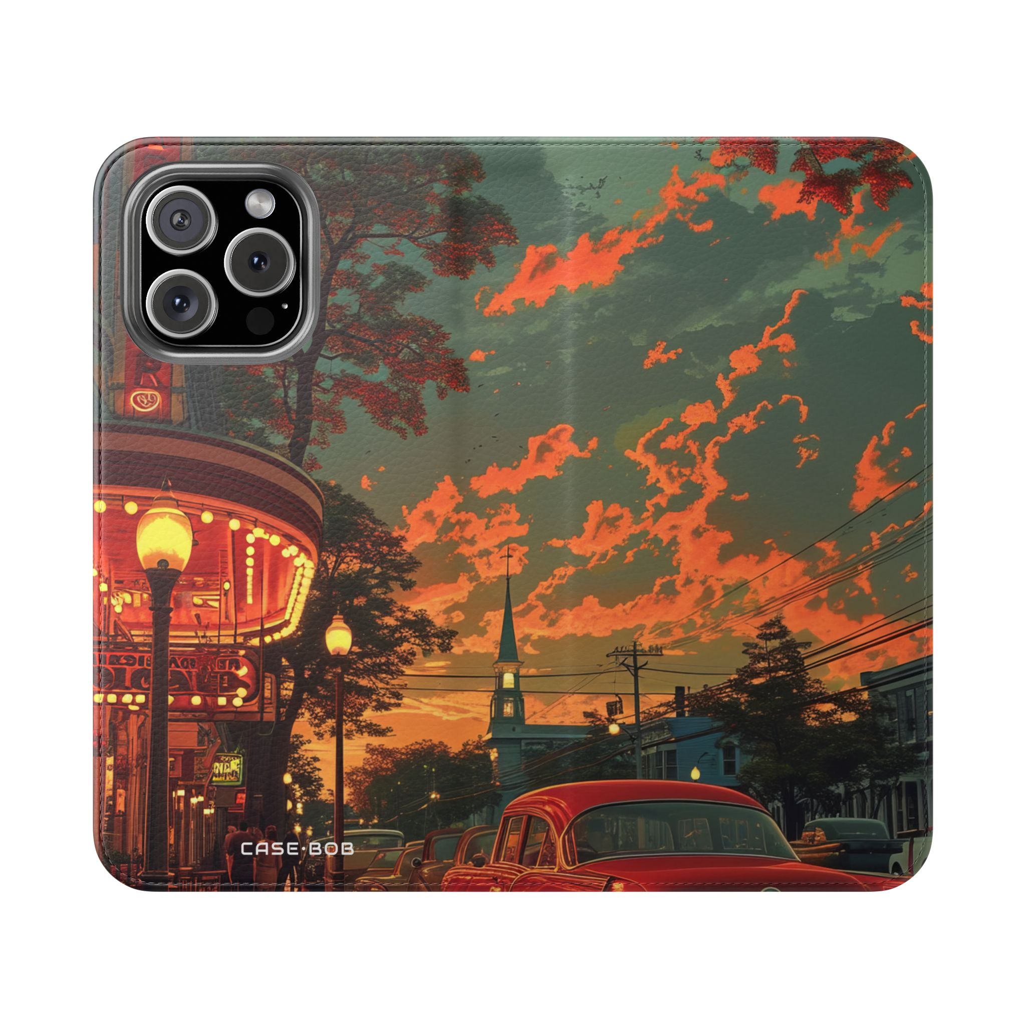 Crimson Classic Glow - iPhone 16 Max Case - Wallet