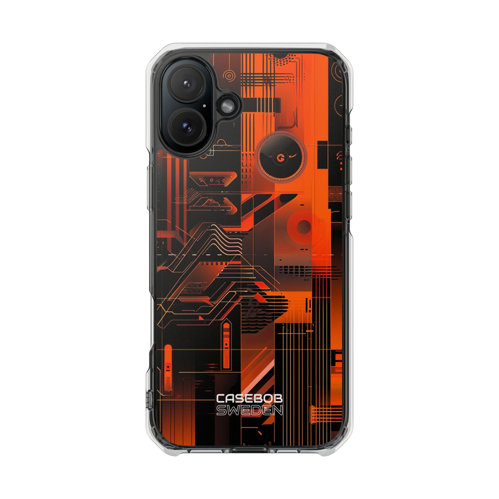Orange Circuit Dreams iPhone 16 - Impact Clear+