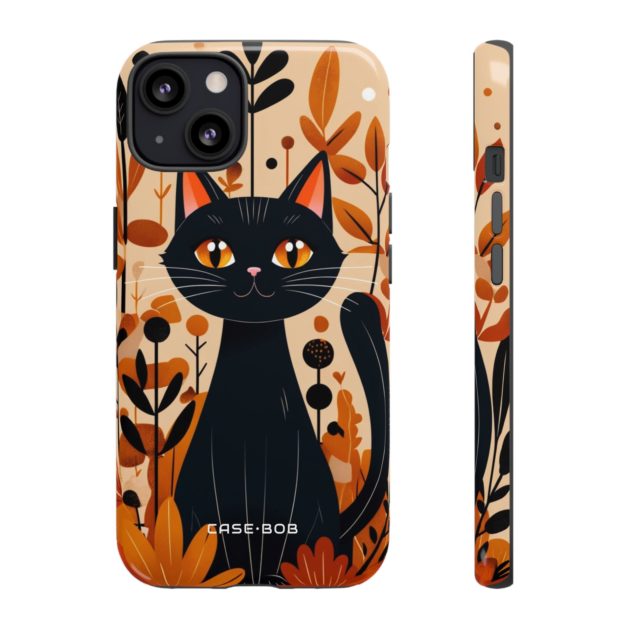 Black Cat Glow iPhone 13 Case - Tough