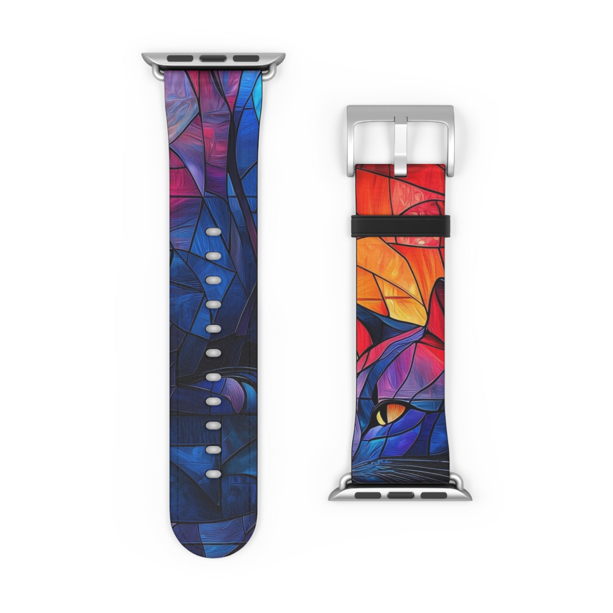 Stained Glass Cat - Watch Band