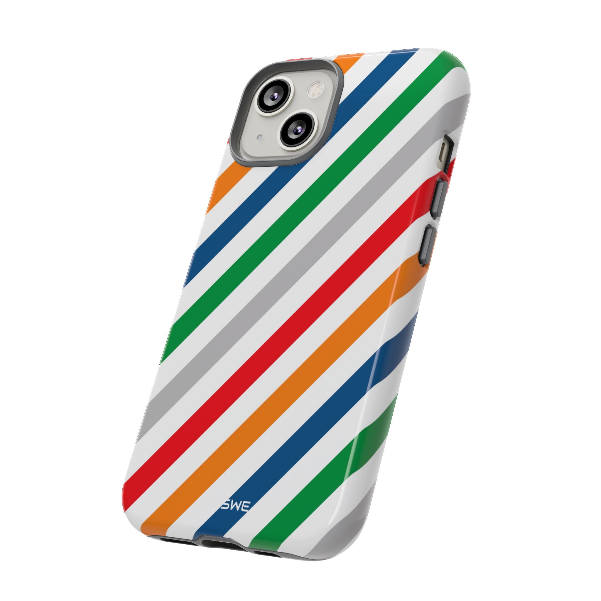 Vibrant Geometric Stripes - iPhone Case