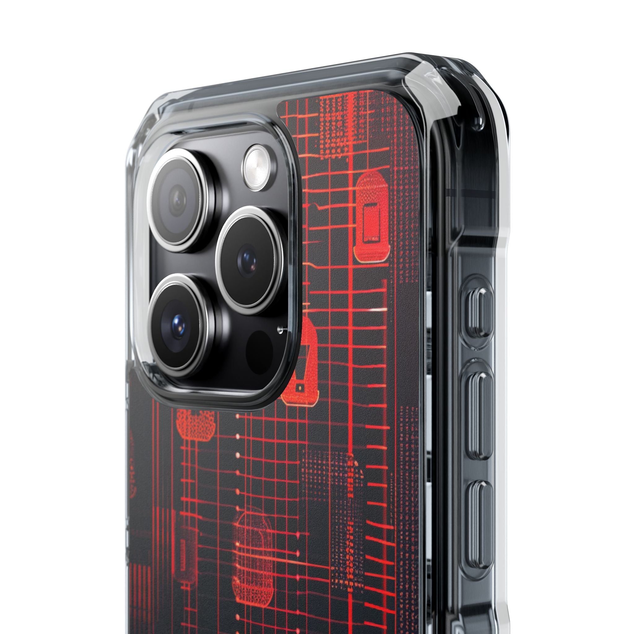 Cyber Locks Grid iPhone 15 - Impact Clear+