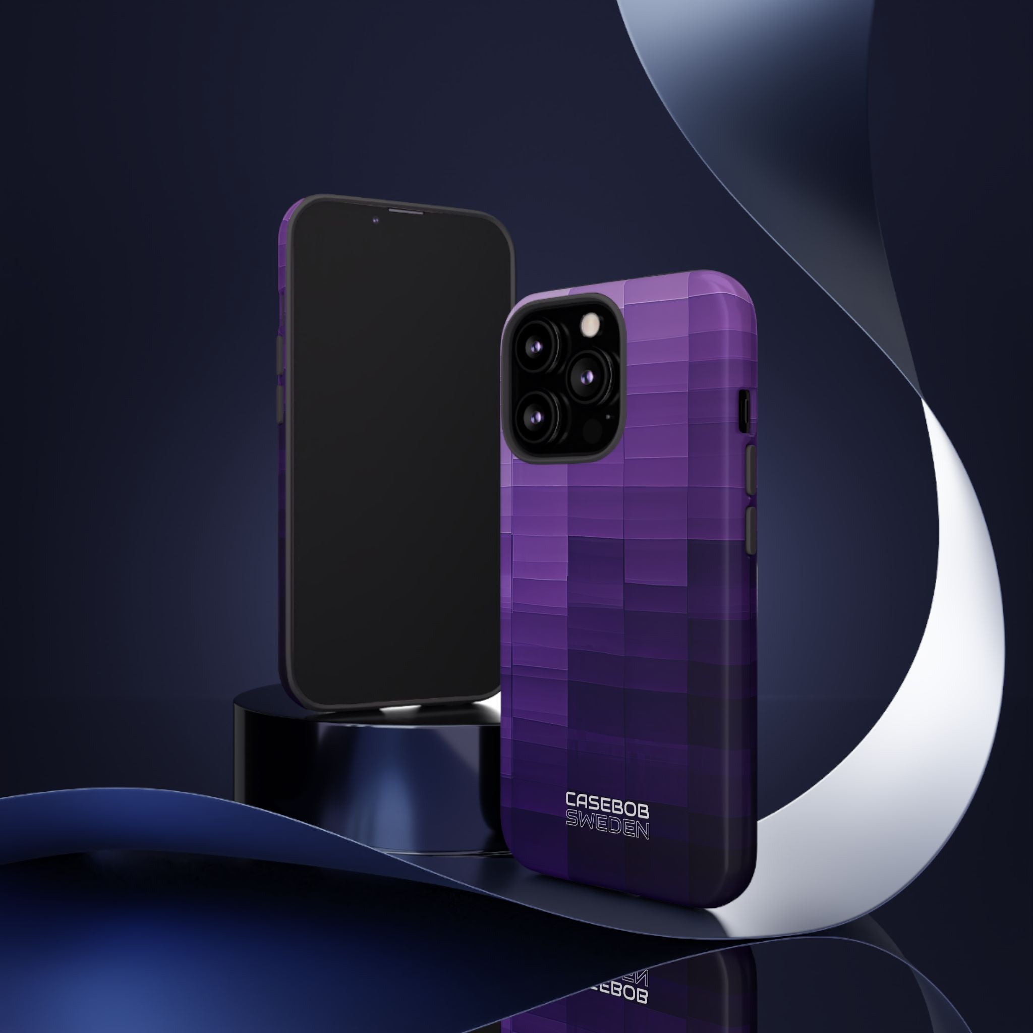 Purple Horizon Grid iPhone 13 - Tough