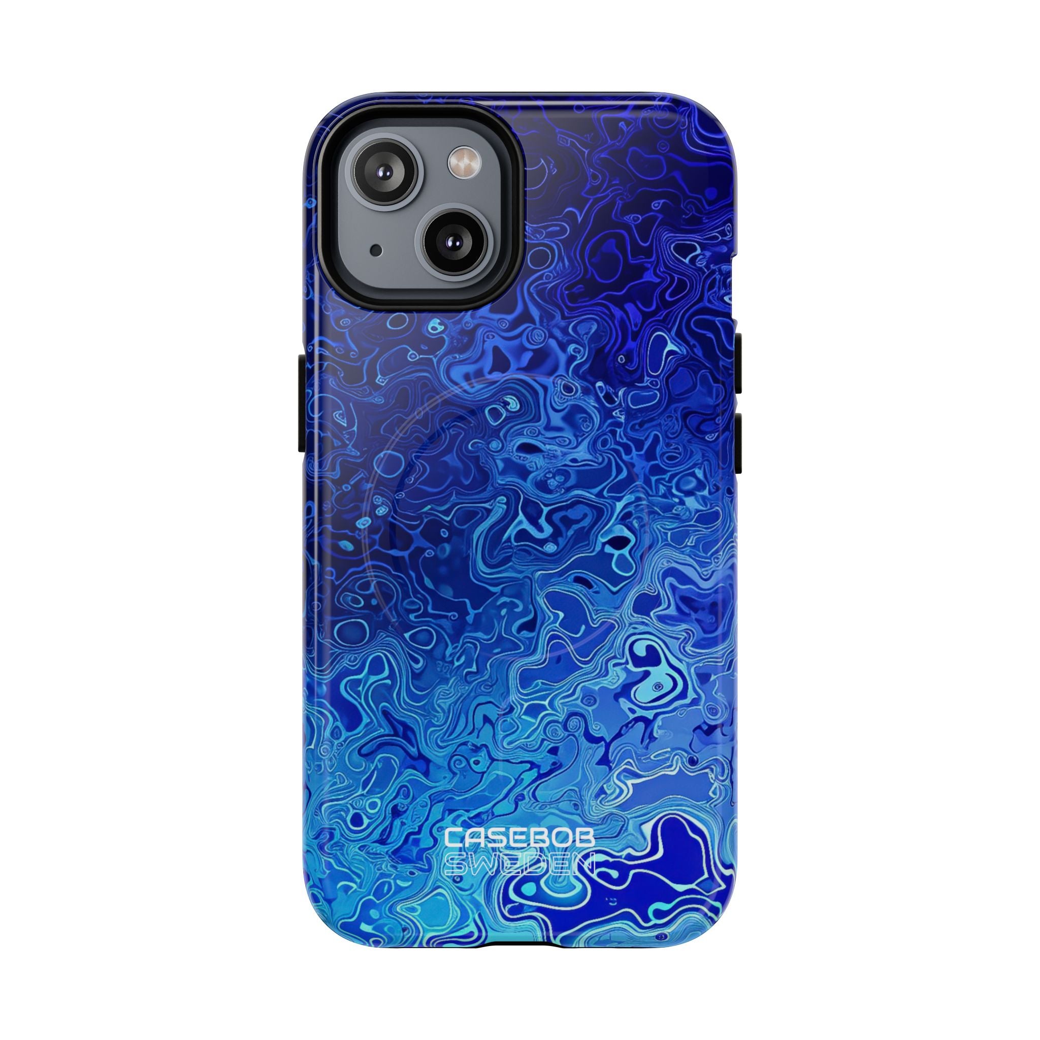 Swirling Blue Currents iPhone 14 - Tough+