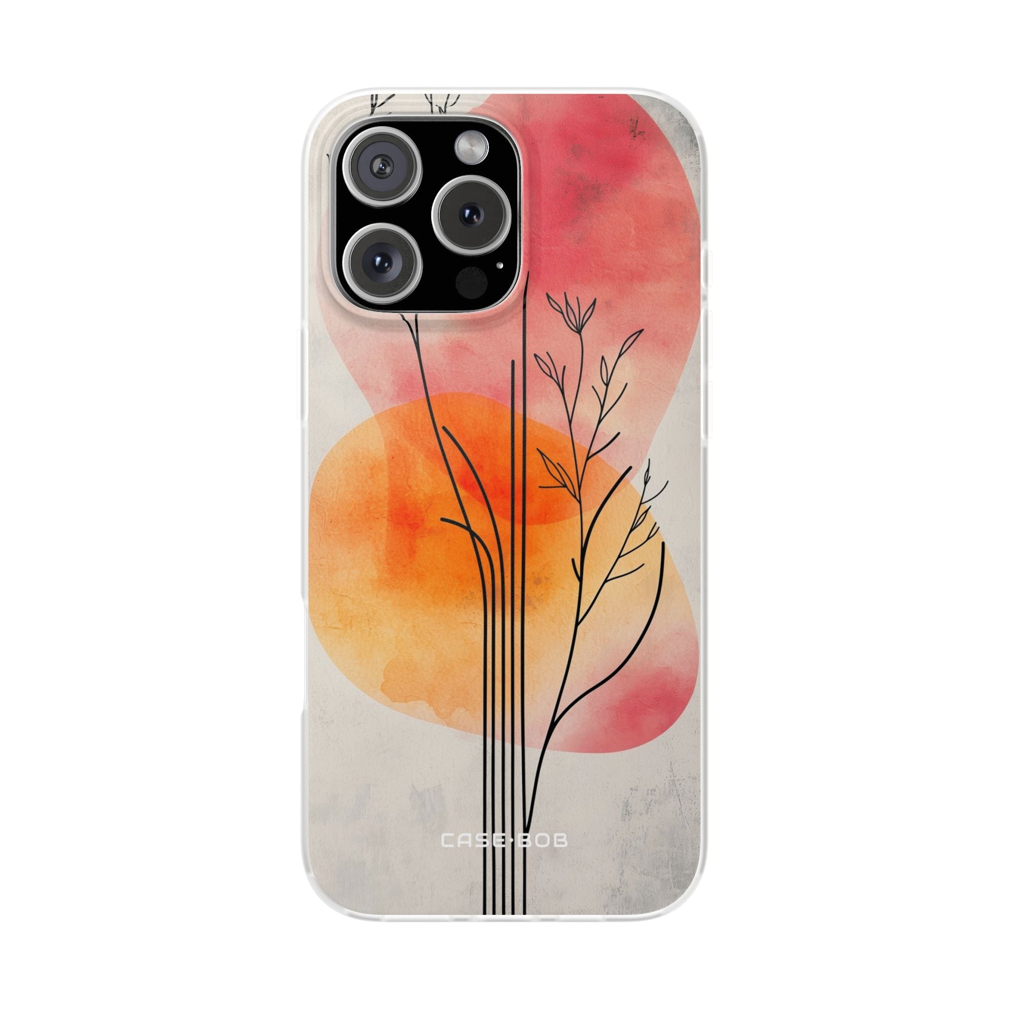 Curved Stem Sunset iPhone 16 Pro Max Case - Soft