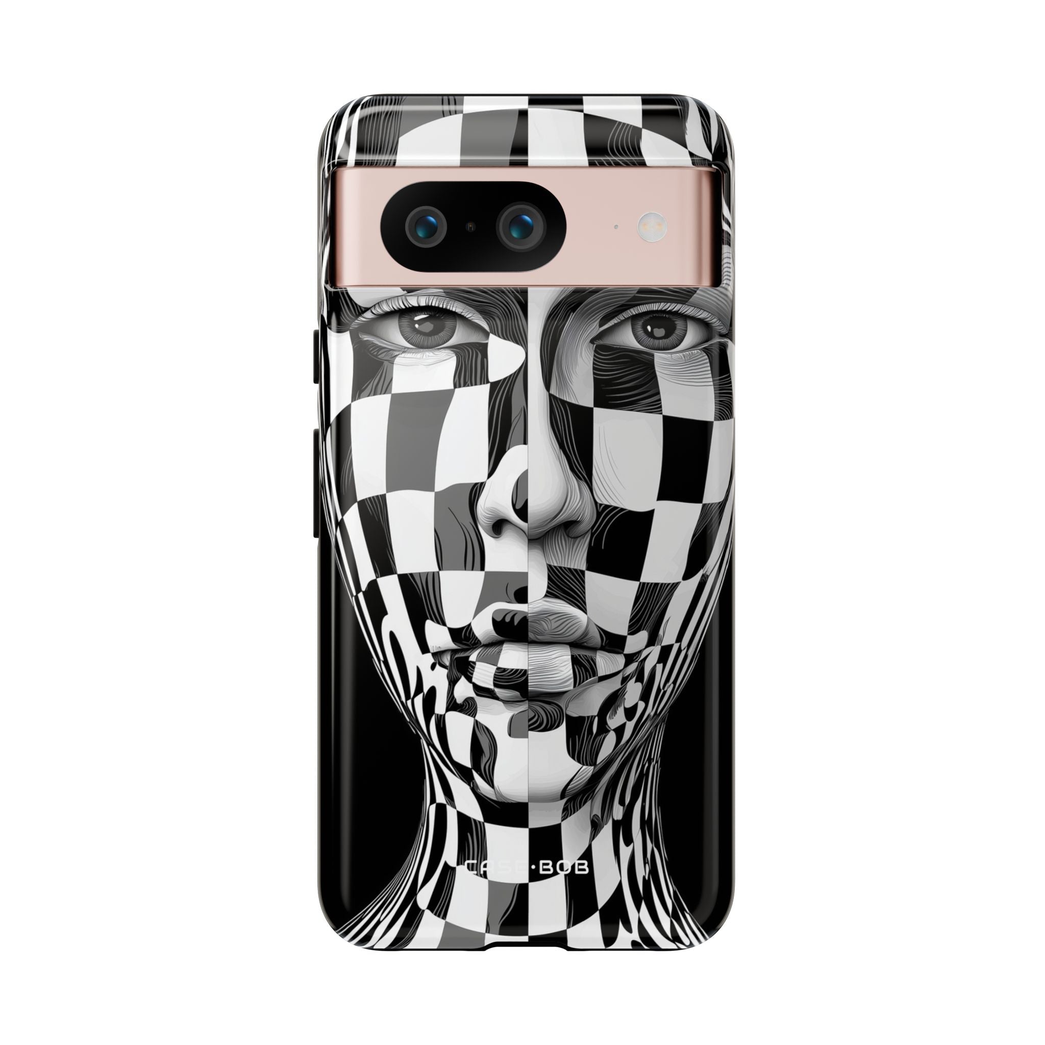 Checkered Face Google Pixel 8 Case - Tough