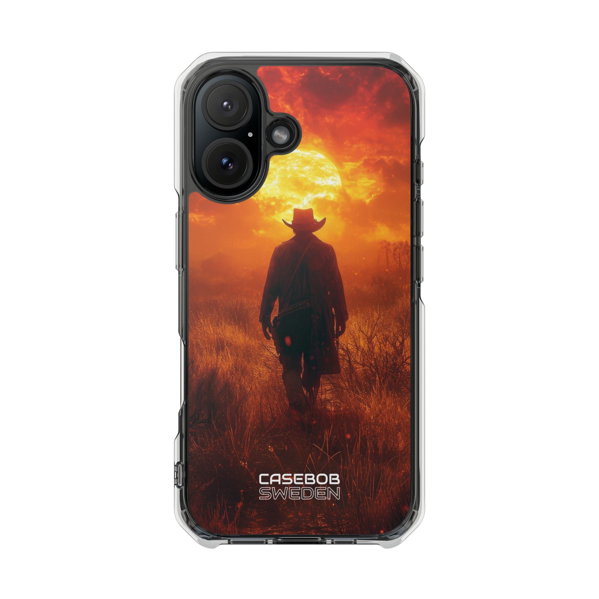Fiery Sunset Cowboy iPhone 16 - Impact Clear+