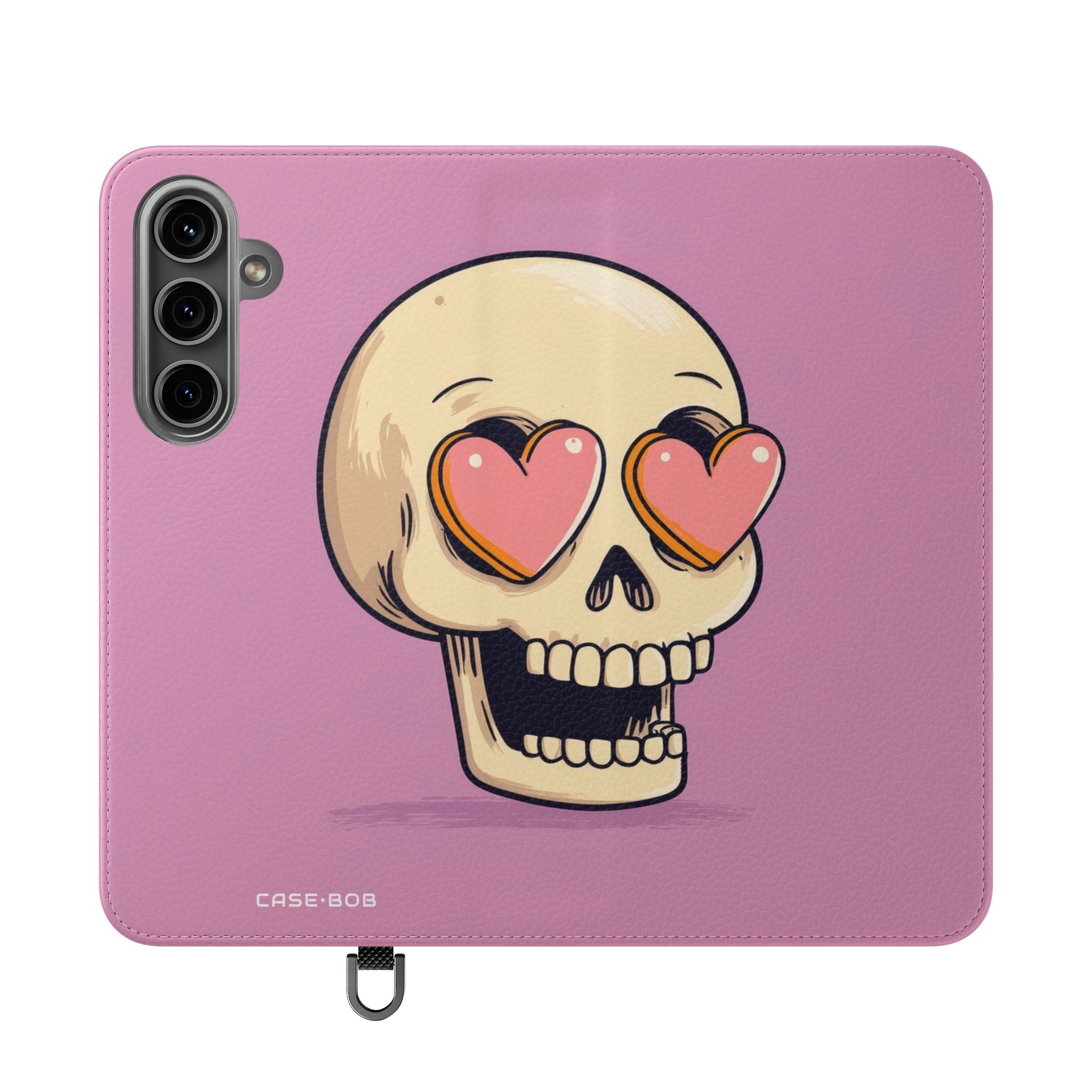 Heart Eyes Skull - Samsung S24 Plus Case - Wallet