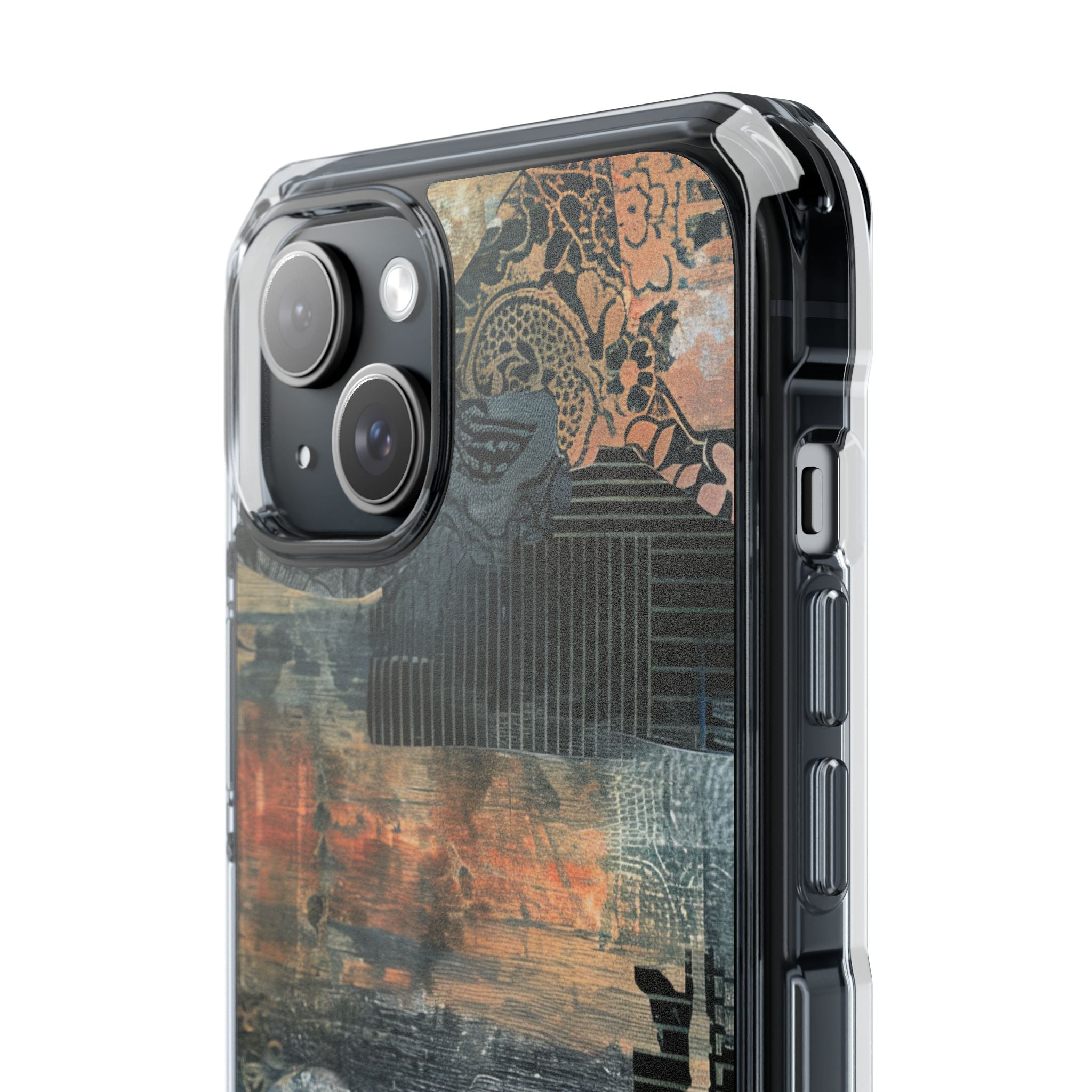 Rust Bloom Tangle iPhone 15 - Impact Clear+