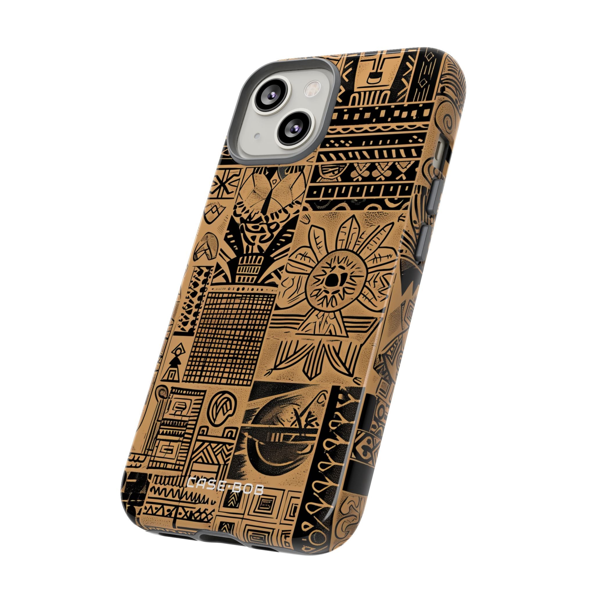 Tribal Faces iPhone 14 Case - Tough