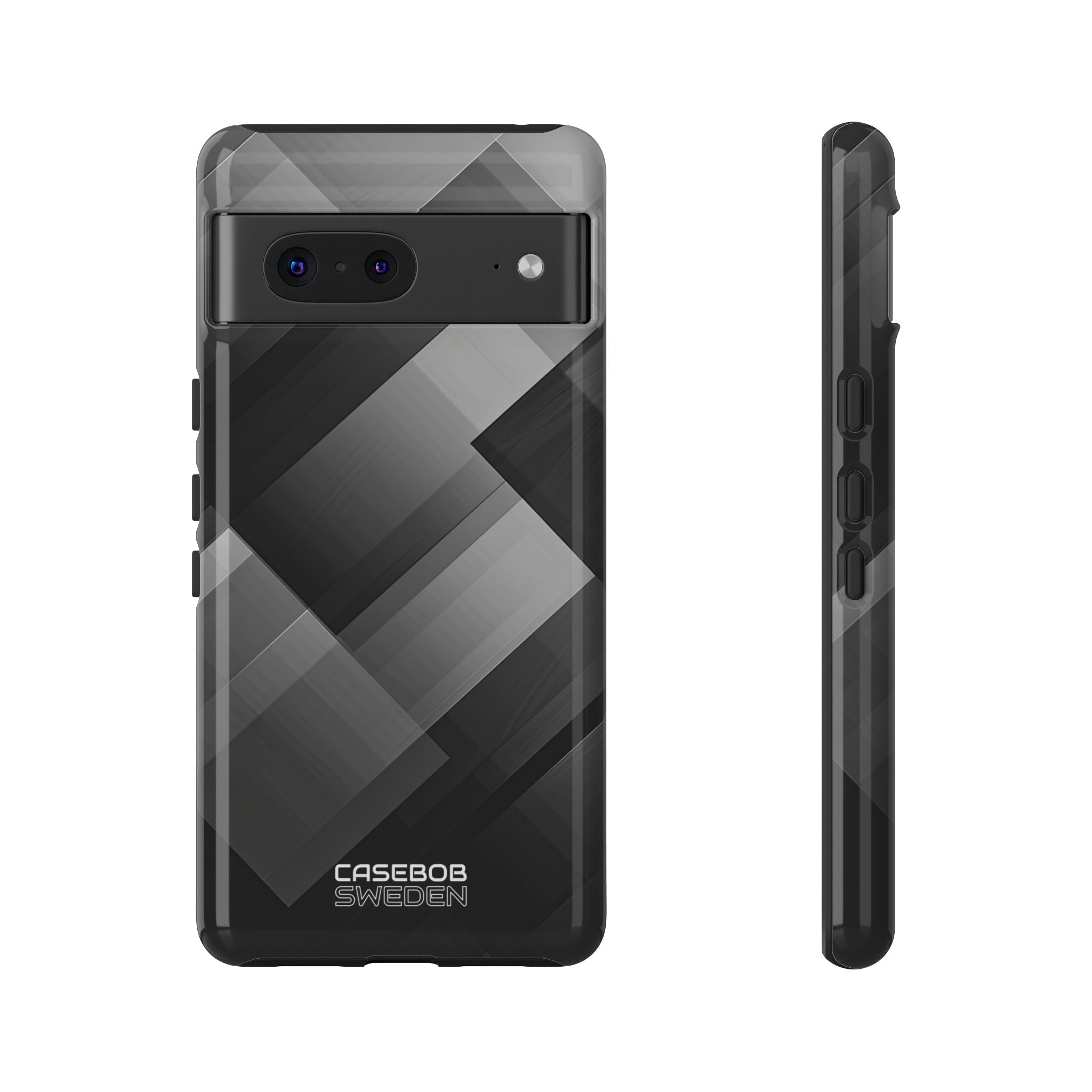 Grayscale Geometric Layers Google Pixel 7 - Tough