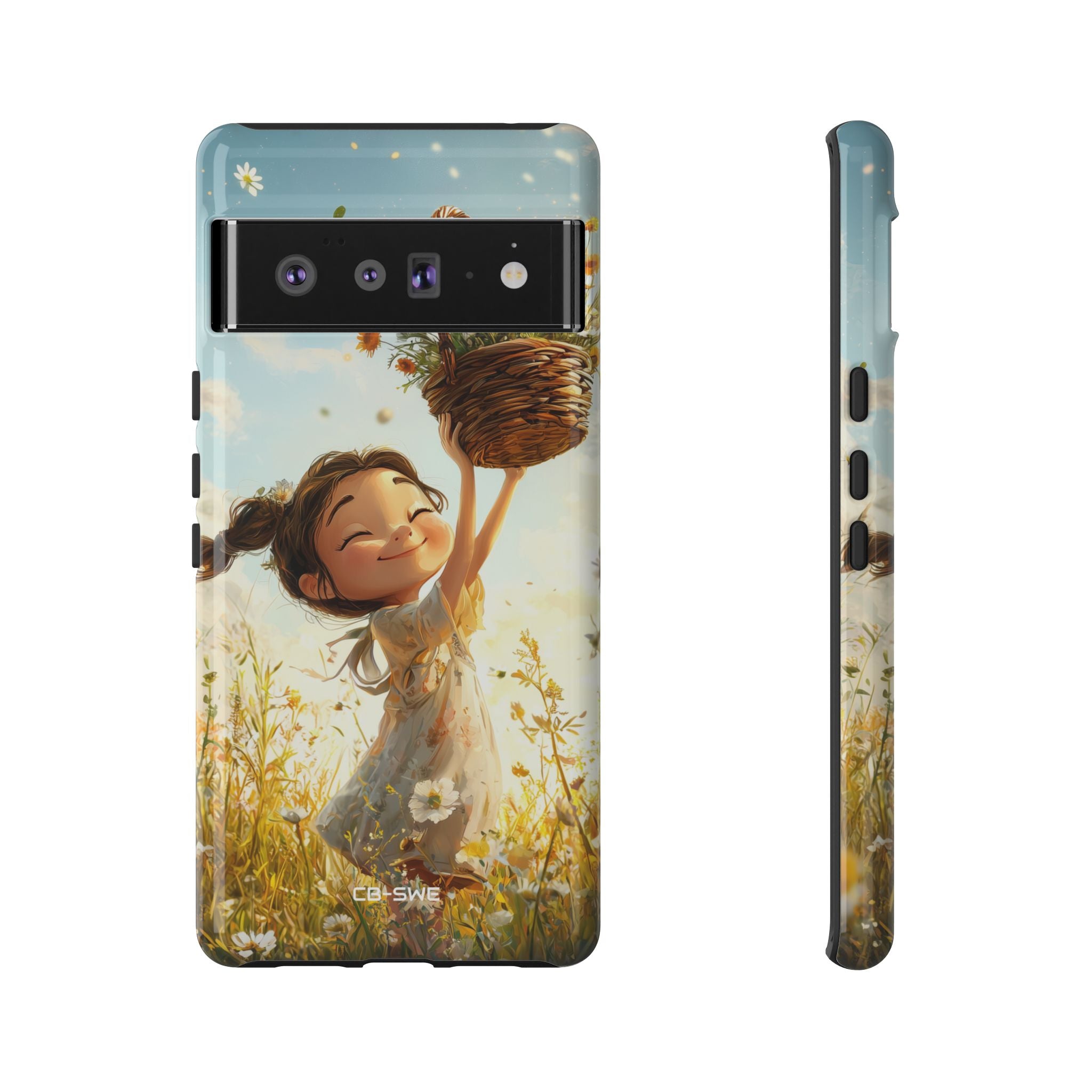 Joyful Girl Leaps - Google Pixel Case