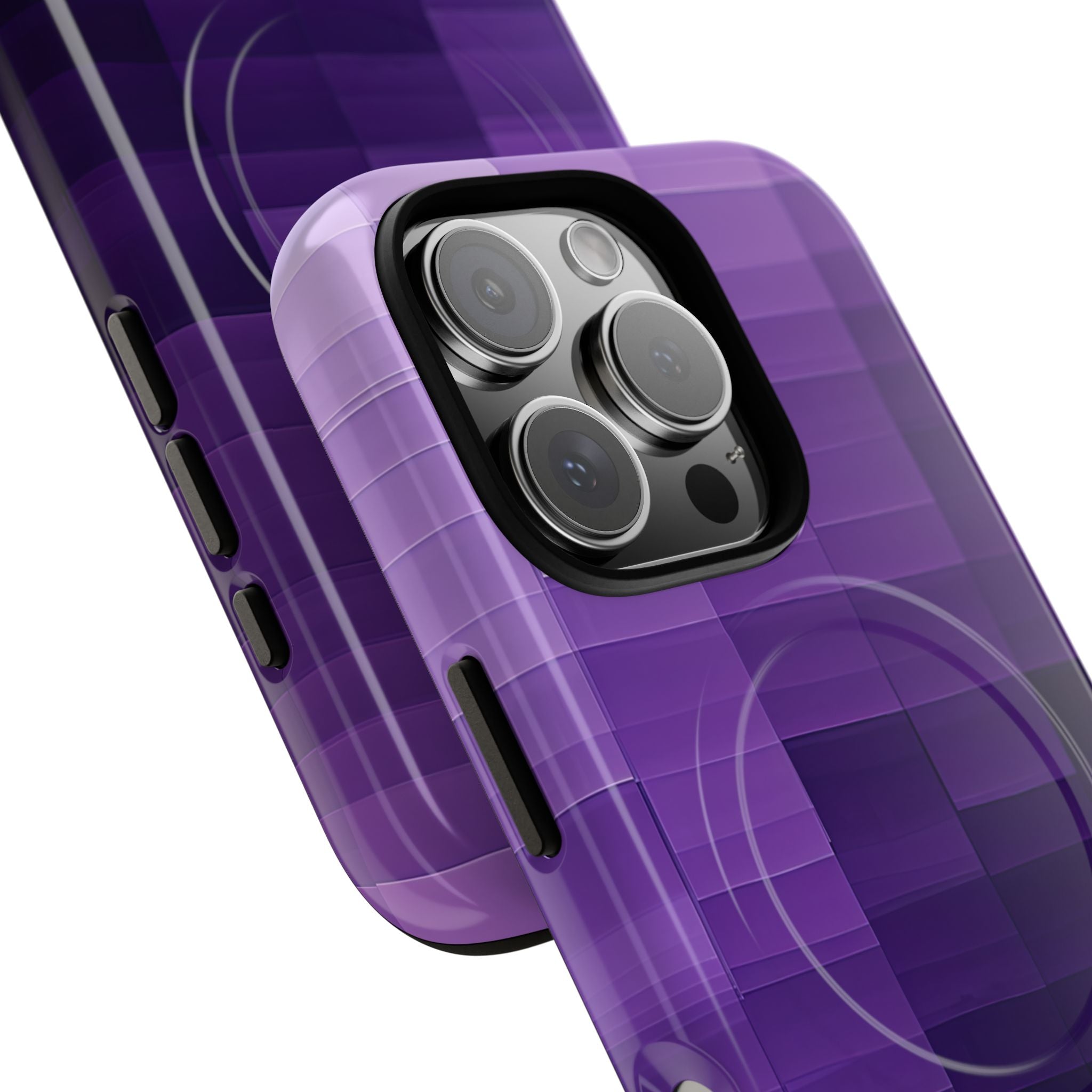 Purple Horizon Grid iPhone 16 - Tough+