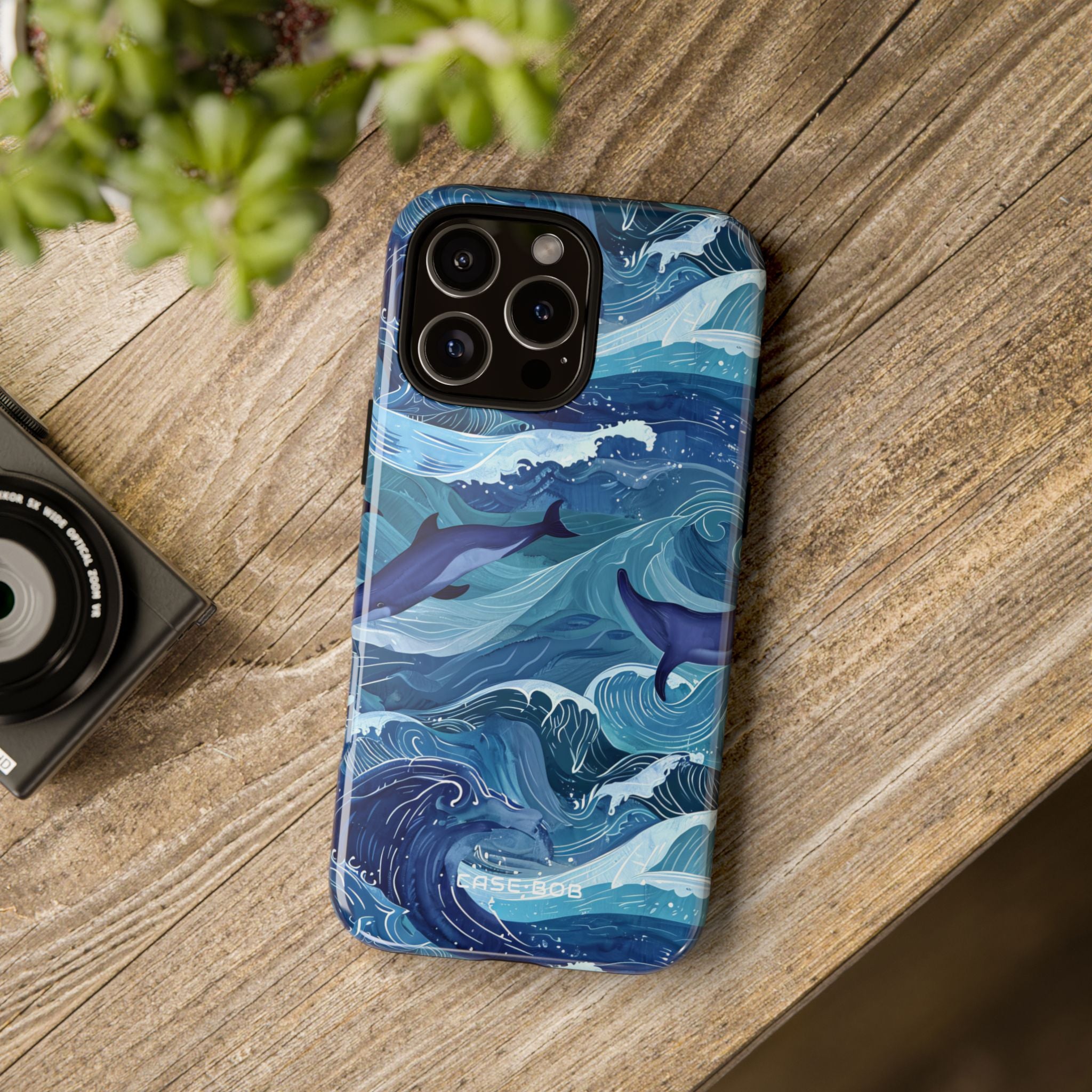 Dolphin Waves iPhone 16 Pro Max Case - Tough
