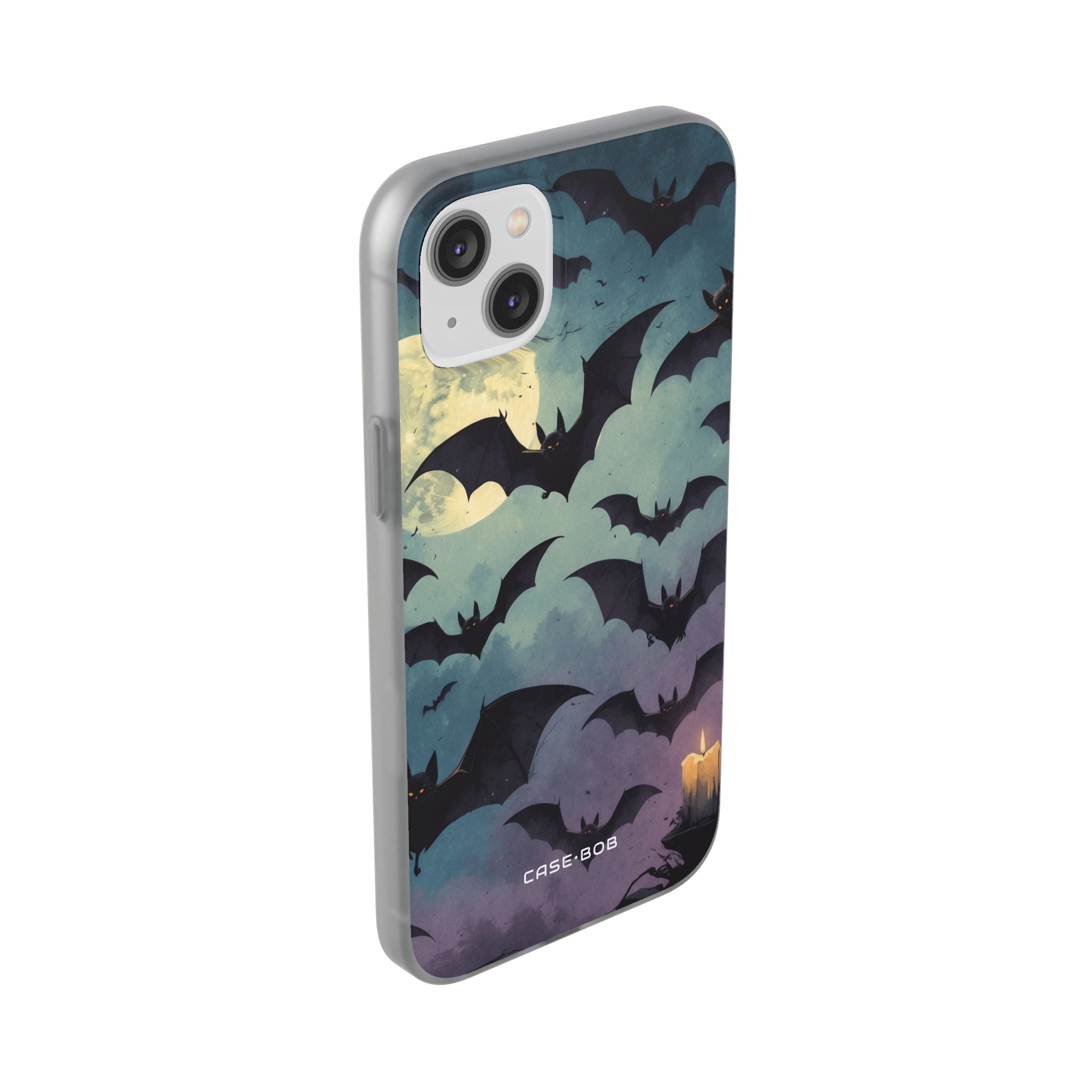 Glowing Bat Swarm iPhone 14 Plus Case - Soft